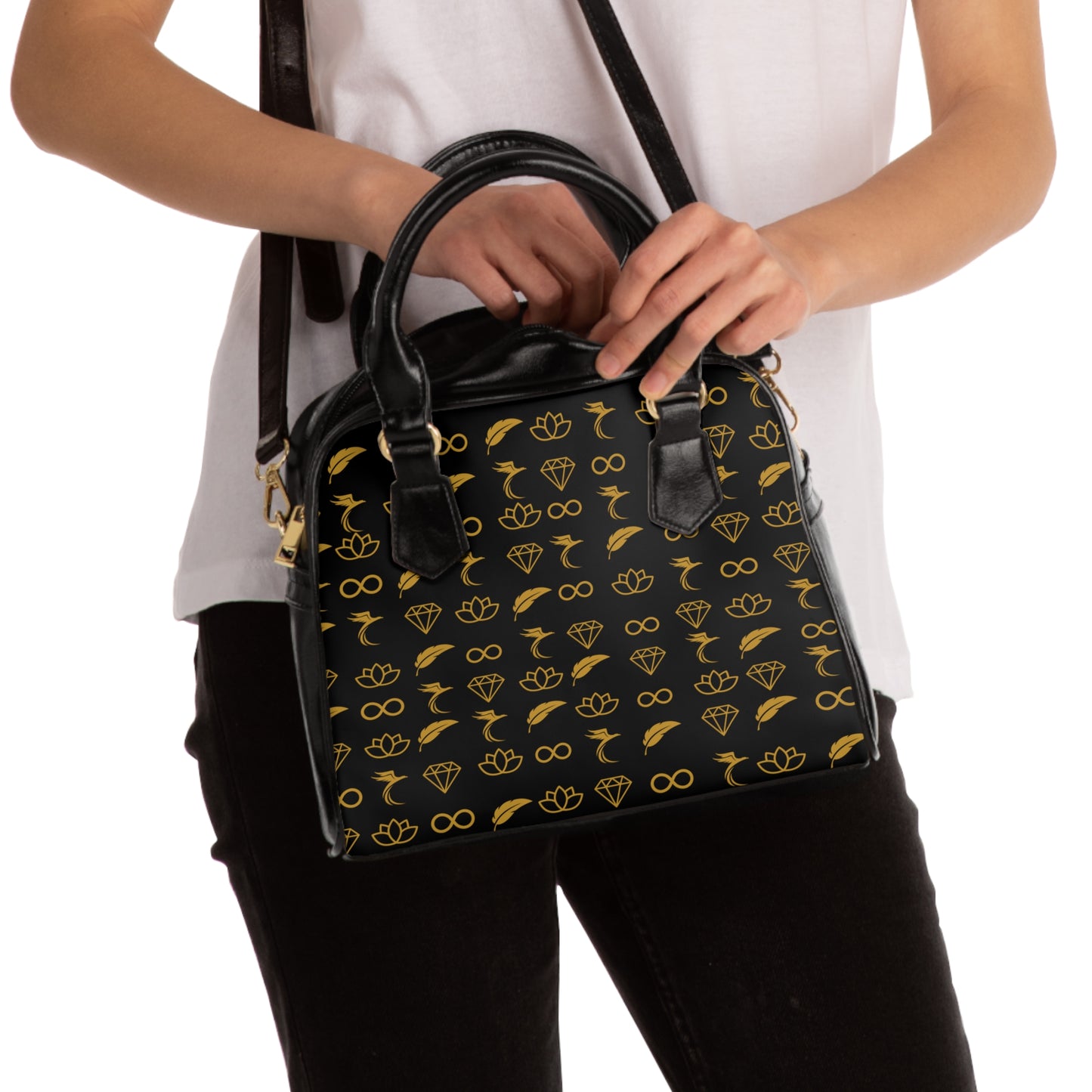 Chic Designer Shoulder Handbag with Elegant Patterns image 3