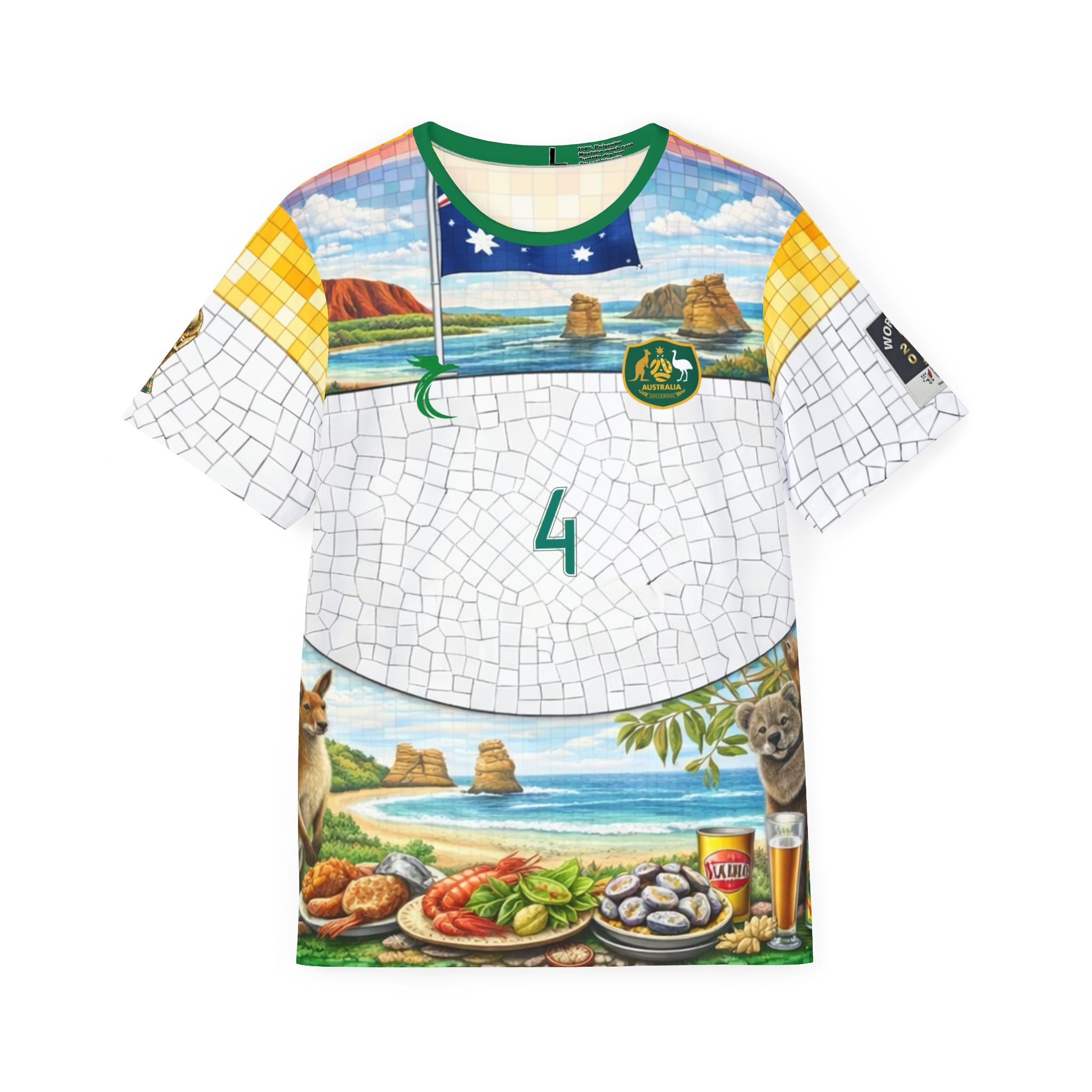 Australian Beach Soccer Jersey — Custom 'Cahill 4' Men's Sports Shirt