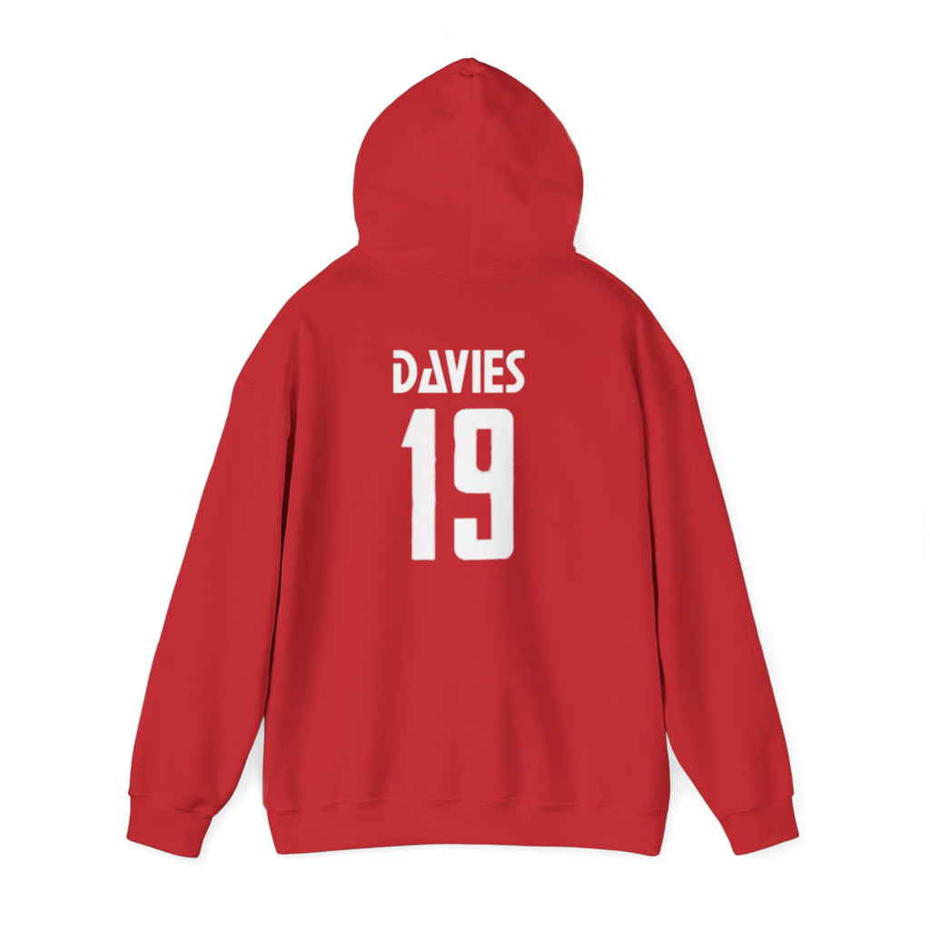 Hoodie — Custom 'Davies 19' Black Team Jersey Back Pullover