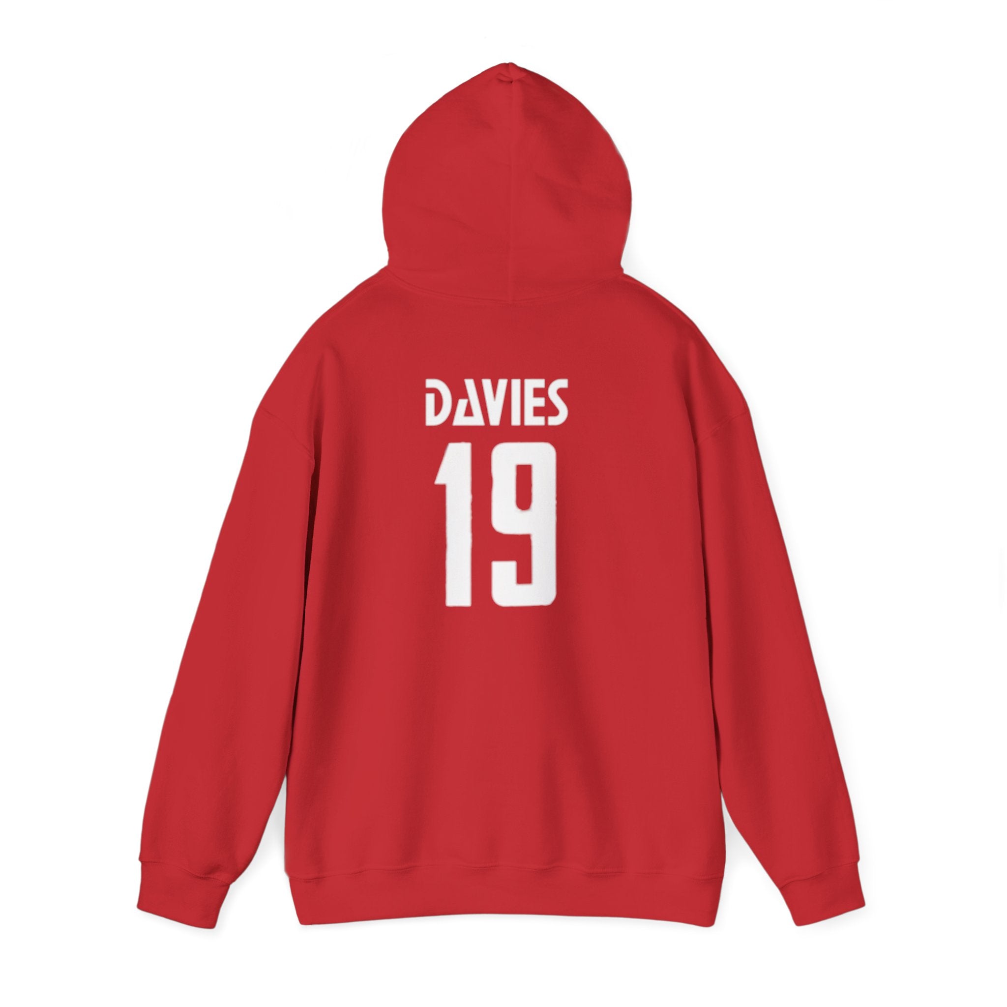 Hoodie — Custom 'Davies 19' Black Team Jersey Back Pullover