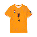 Virgil #4 Orange Netherlands Soccer Jersey