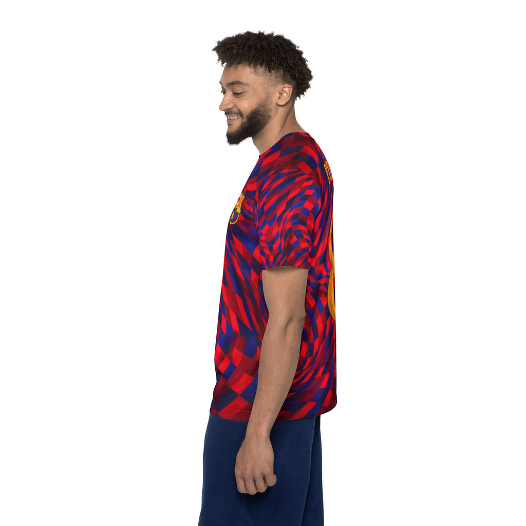 Soccer Jersey — Red/Blue Psychedelic Pedri #8 Football Shirt