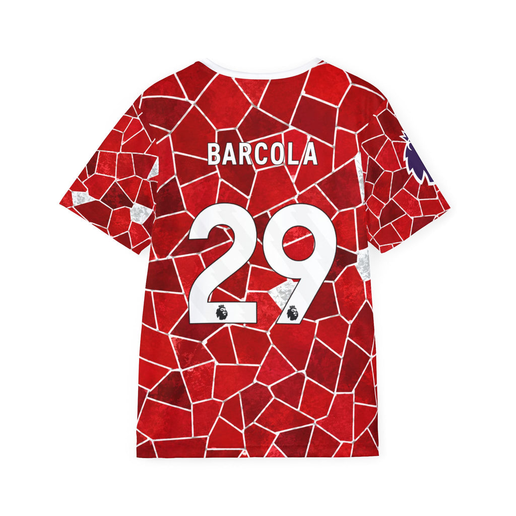 Liverpool Red Mosaic Soccer Jersey — Personalized Back Number 29 (Barcola)