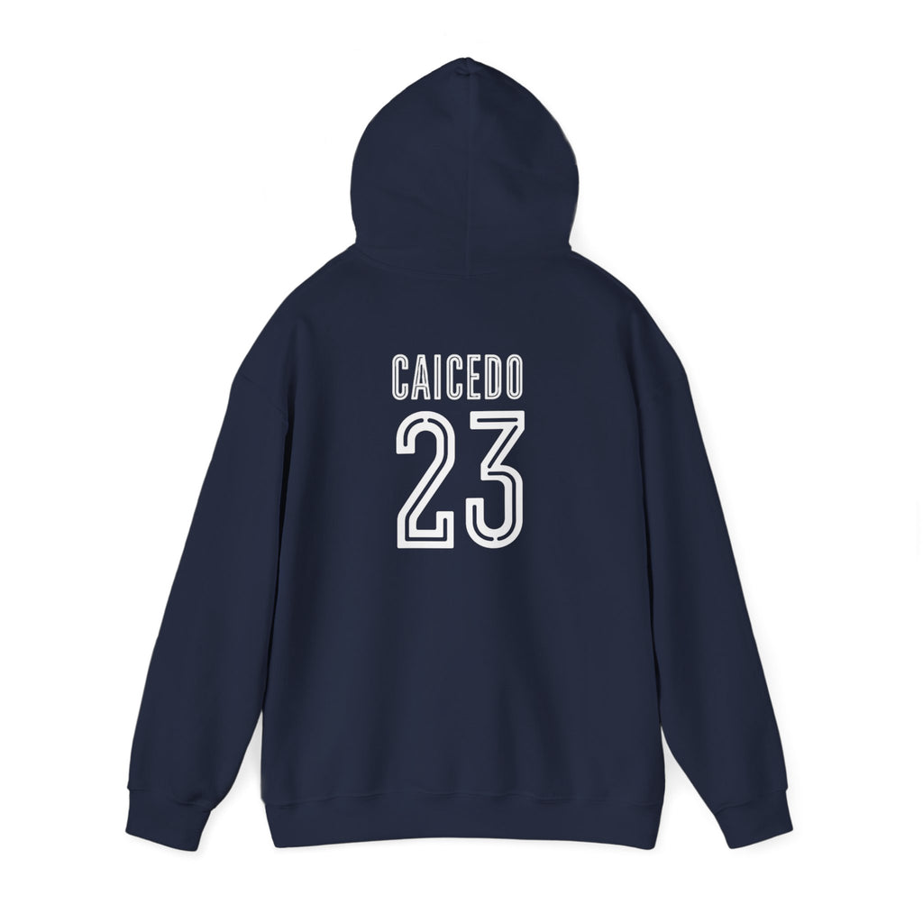 Moises Ceicedo #23 Ecuador Crest Hooded Sweatshirt