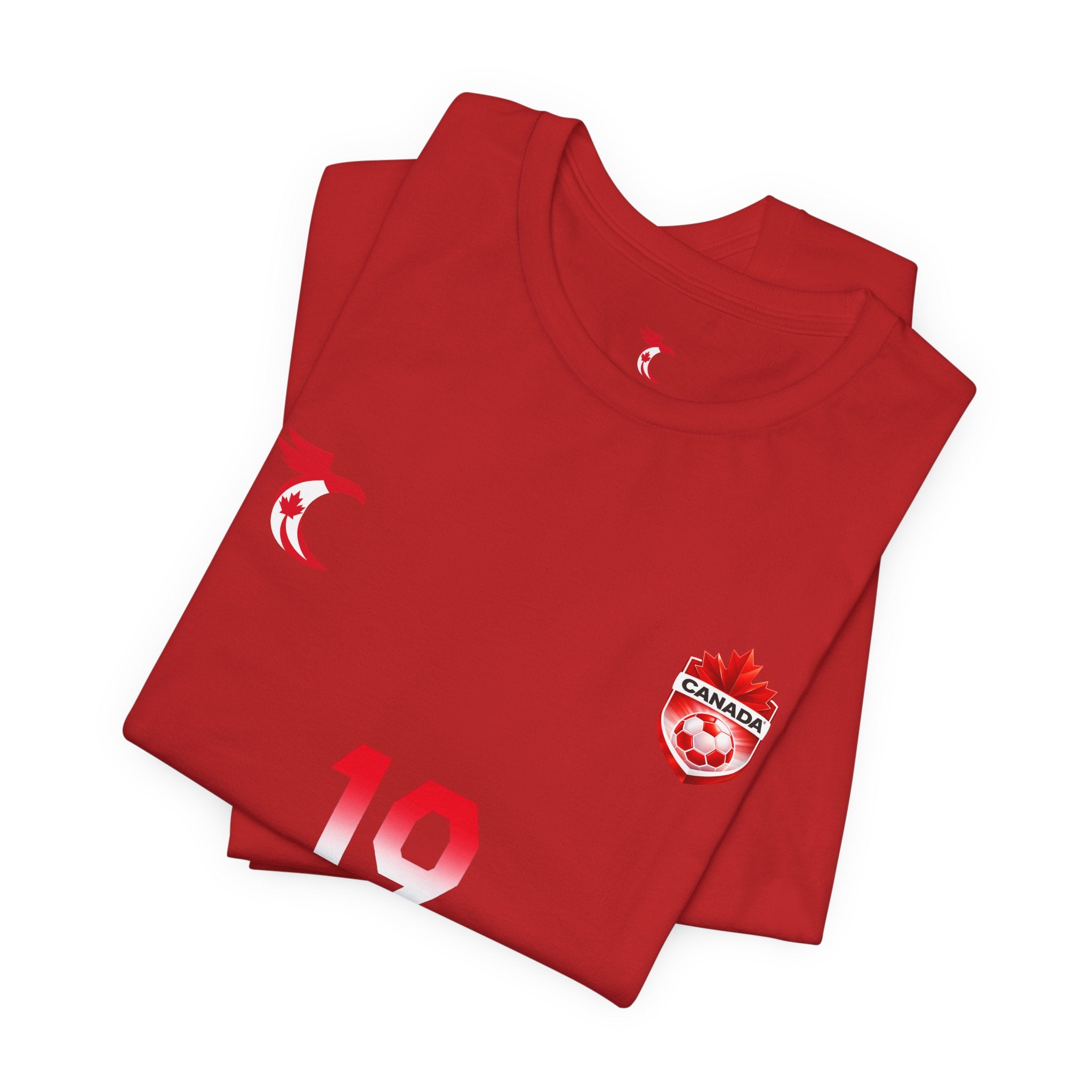 Canada World Cup Davis T‑Shirt — Small Maple Leaf Canada Pride Tee