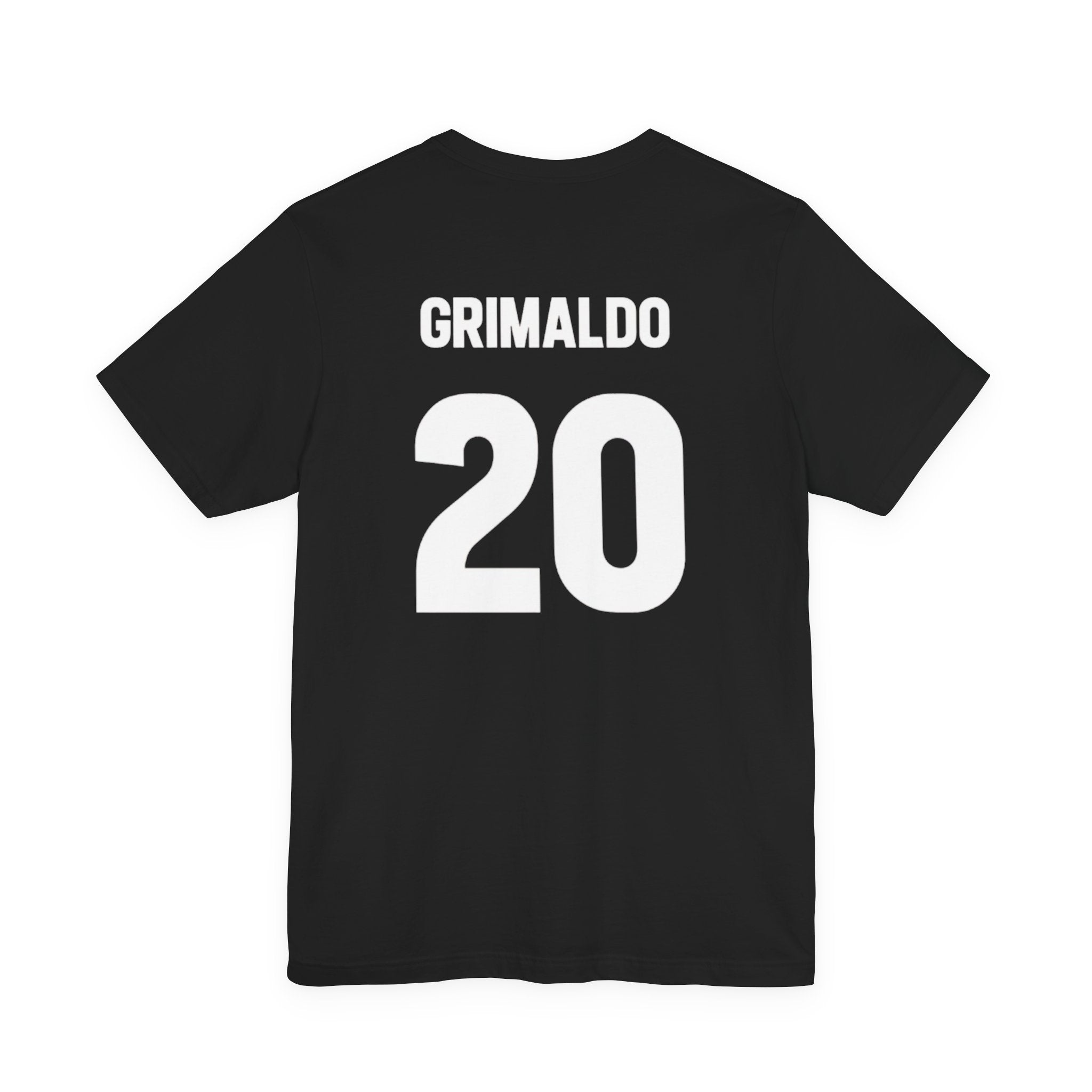 Soccer Jersey Tee — 'GRIMALDO 20' Custom Back Number & Crest T‑Shirt