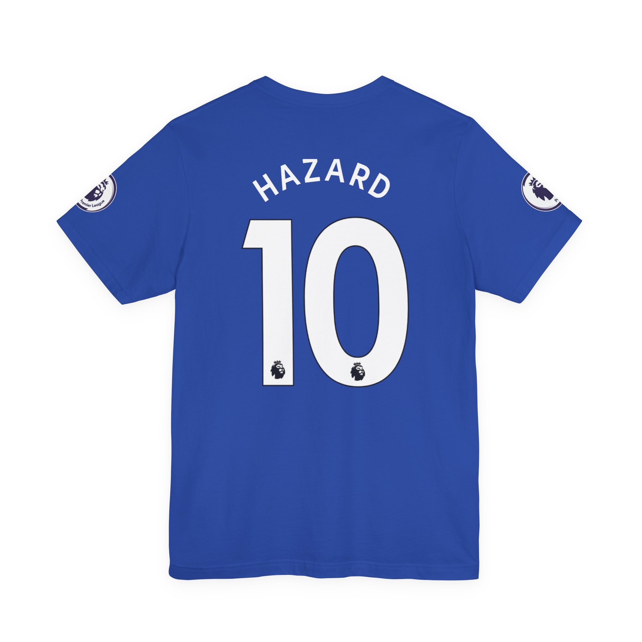 Soccer Eden Hazard Jersey Tee — White Number 10 Fan Shirt with Sleeve Crest