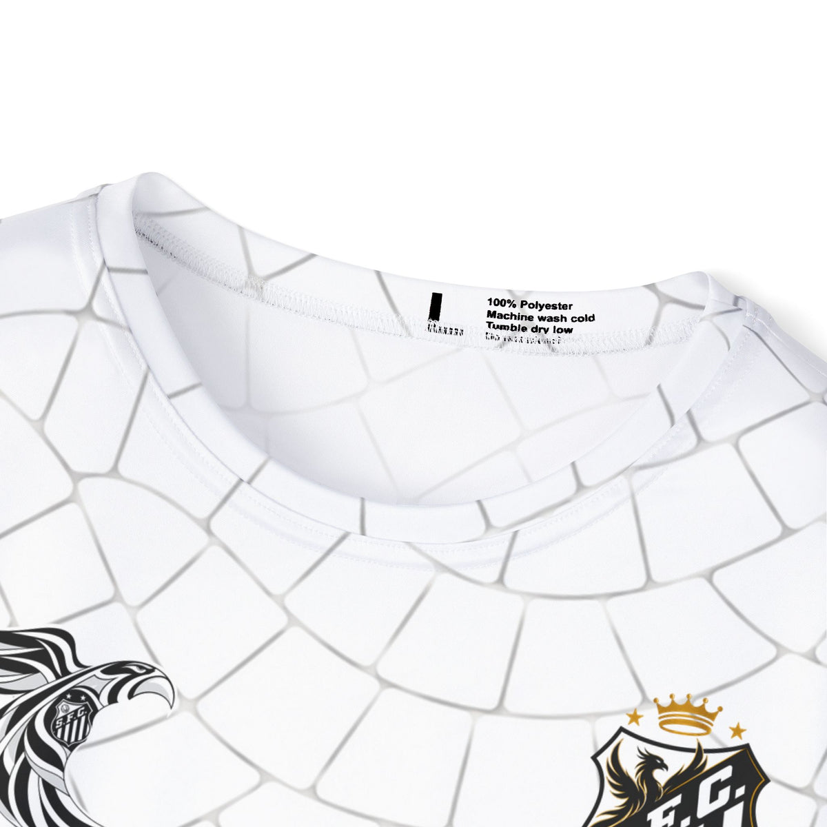 Men’s Sports Jersey — White Mosaic 2011 Santos Neymar Jr Kit