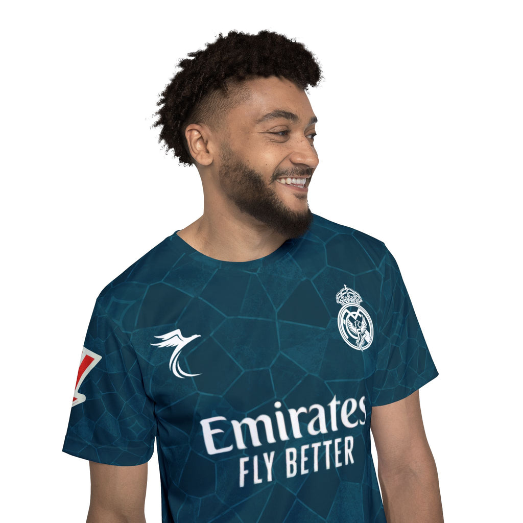 Men's Soccer Jersey – Teal All-Over Print "10 MBAPPÉ" Replica