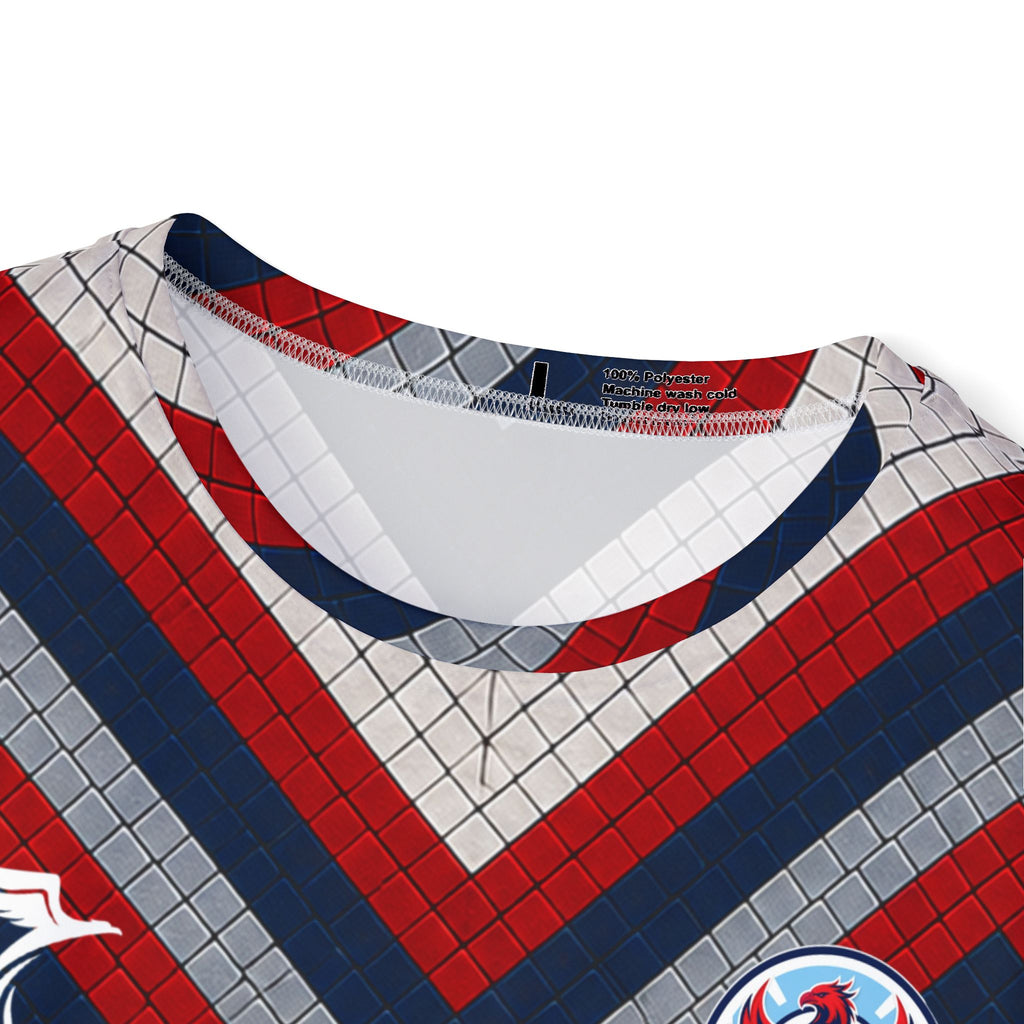 Men's Chevron Sports Jersey — Red Navy Zigzag All-Over Print with 'Lewandowsk' Back & Carvana Logo