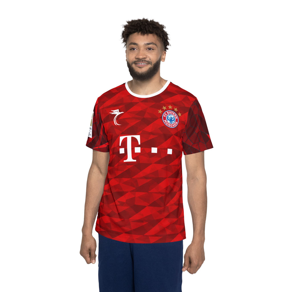Lewandowski #9 Red Mosaic Soccer Jersey