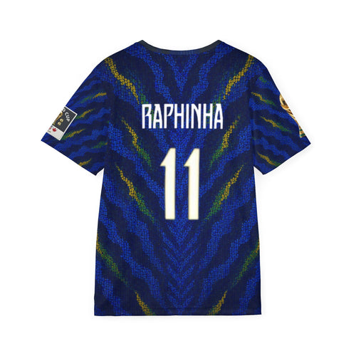 Brazil Raphinha Soccer Jersey — Number 11 All-Over Print