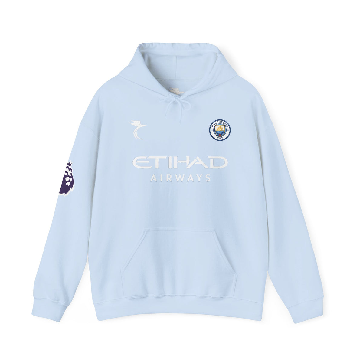 Manchester City 'ENZO 17' Pullover Hoodie – Sky Blue Football Fan Sweatshirt