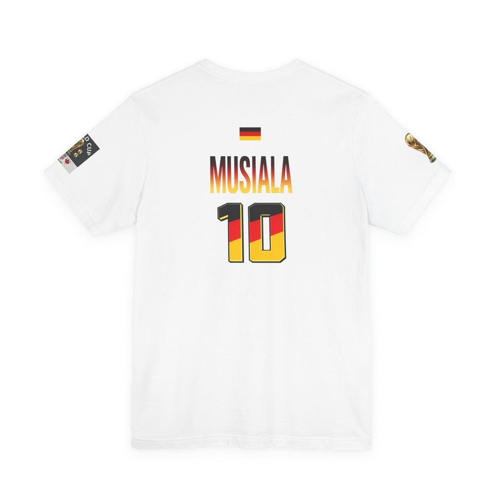 Germany Crest Flag T-Shirt — Small Front Emblem & Back German Flag Tee