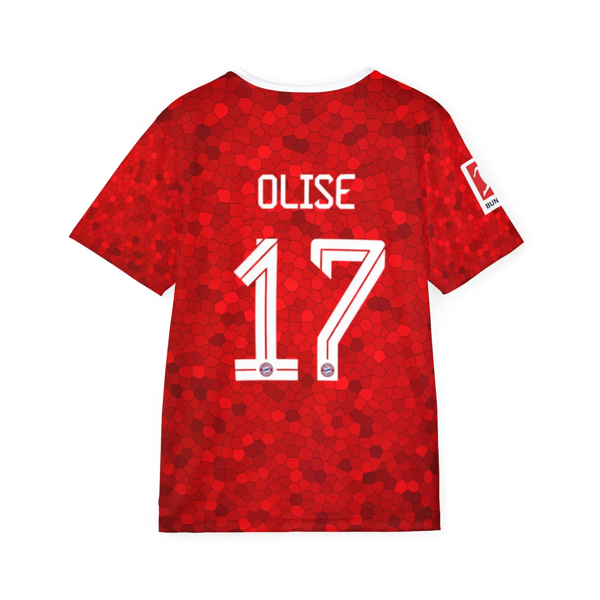 Men's Red Soccer Jersey - Personalized 'Olise 17' Team Kit
