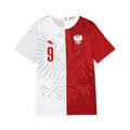 Poland Red & White Soccer Jersey — Lewandowski #9 Fan Tee