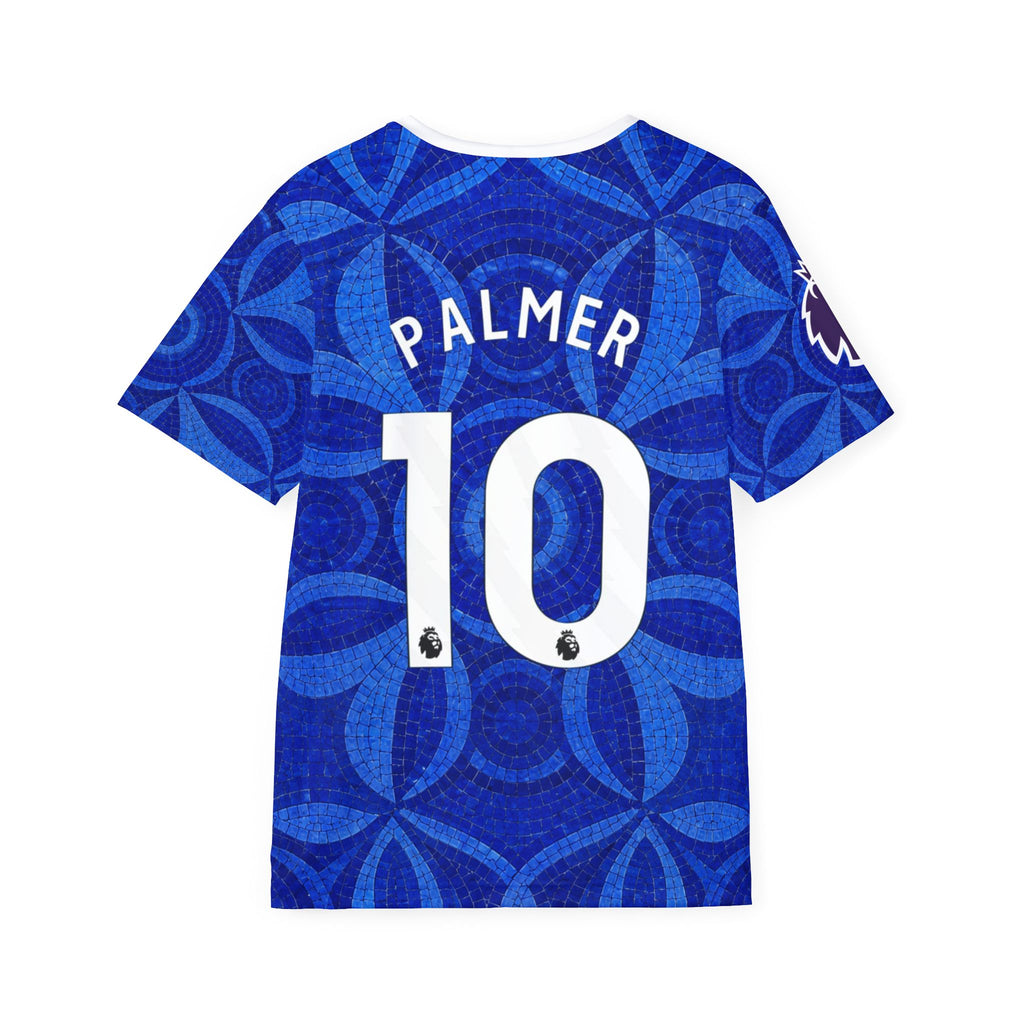 Men's Blue Soccer Jersey — 'Palmer 10' All-Over Print