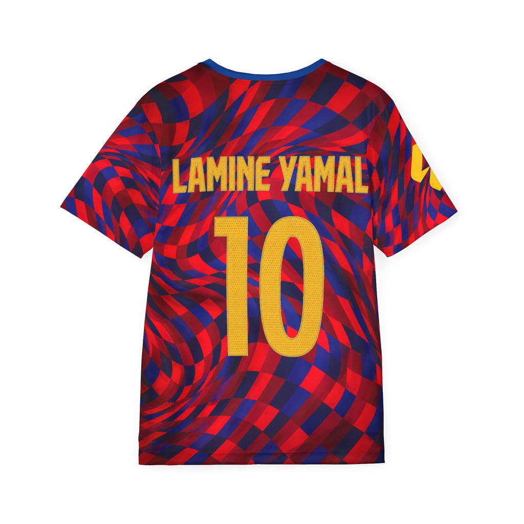 Mosaic Barcelona Soccer Jersey — Men's Athletic Team Shirt with Crest and Sponsor Logo