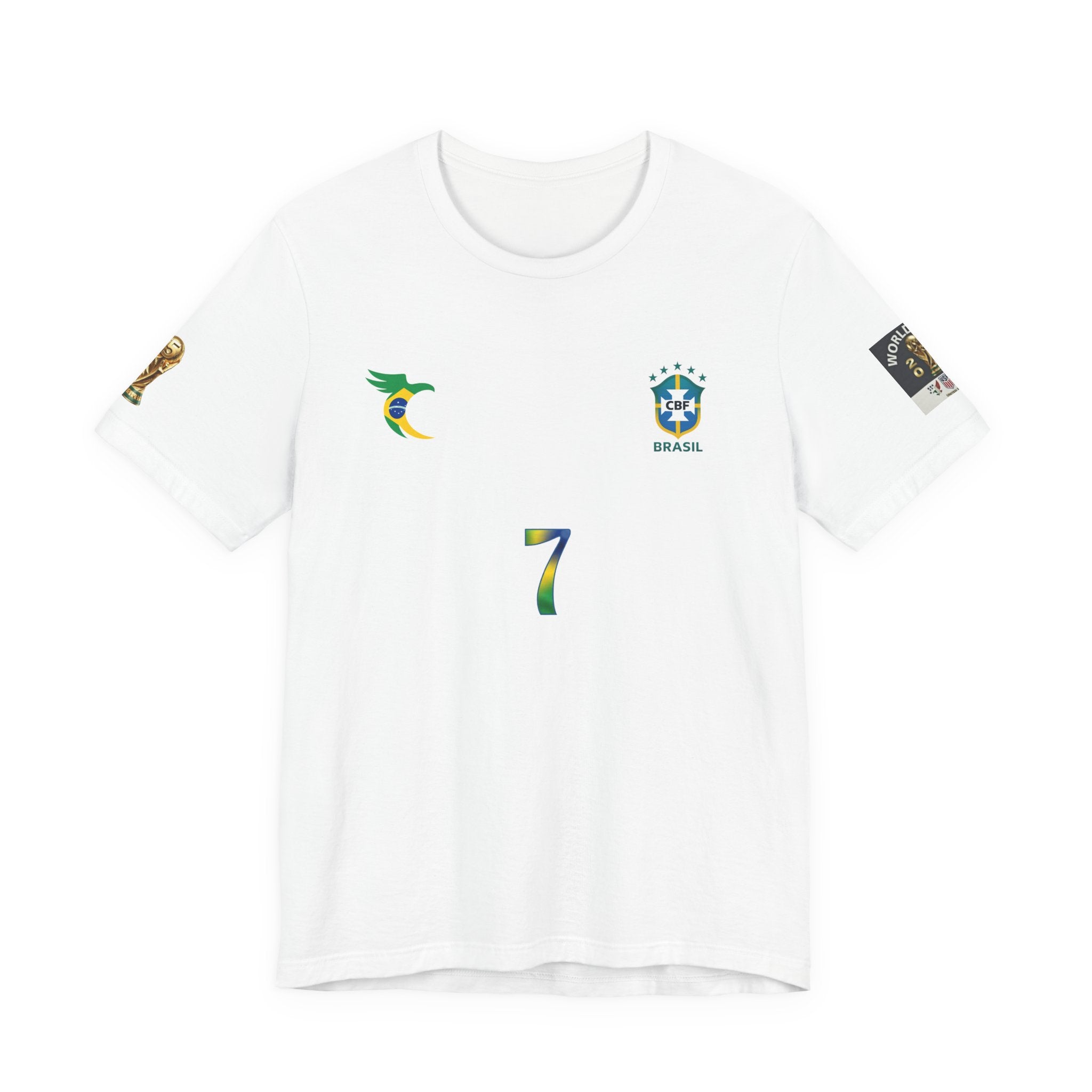 Brazil Soccer Jersey Tee – "VINI JR. 7" Fan Shirt