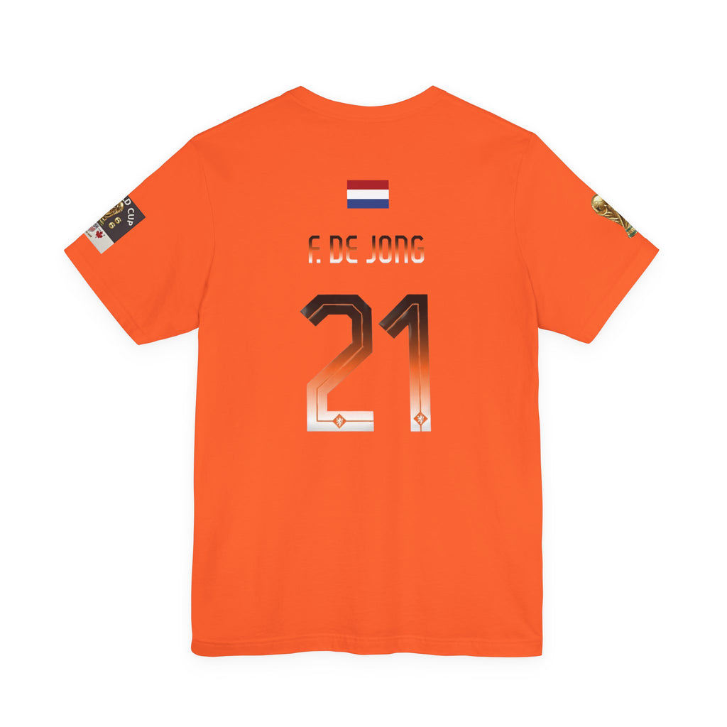 Frankie De Jong#21 Netherlands Soccer Jersey Tee — World Cup Fan Shirt