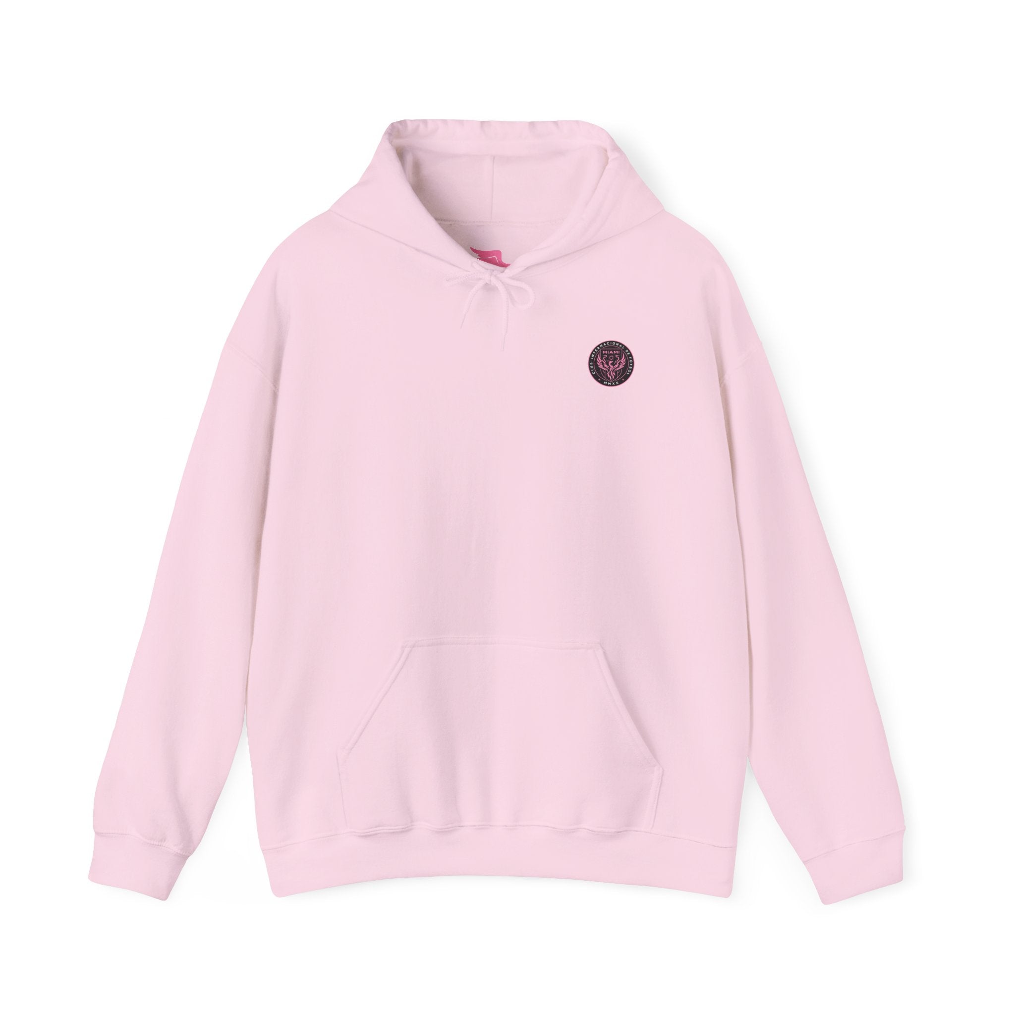 Black Soccer Jersey Hoodie with Pink Number 10 Back Print