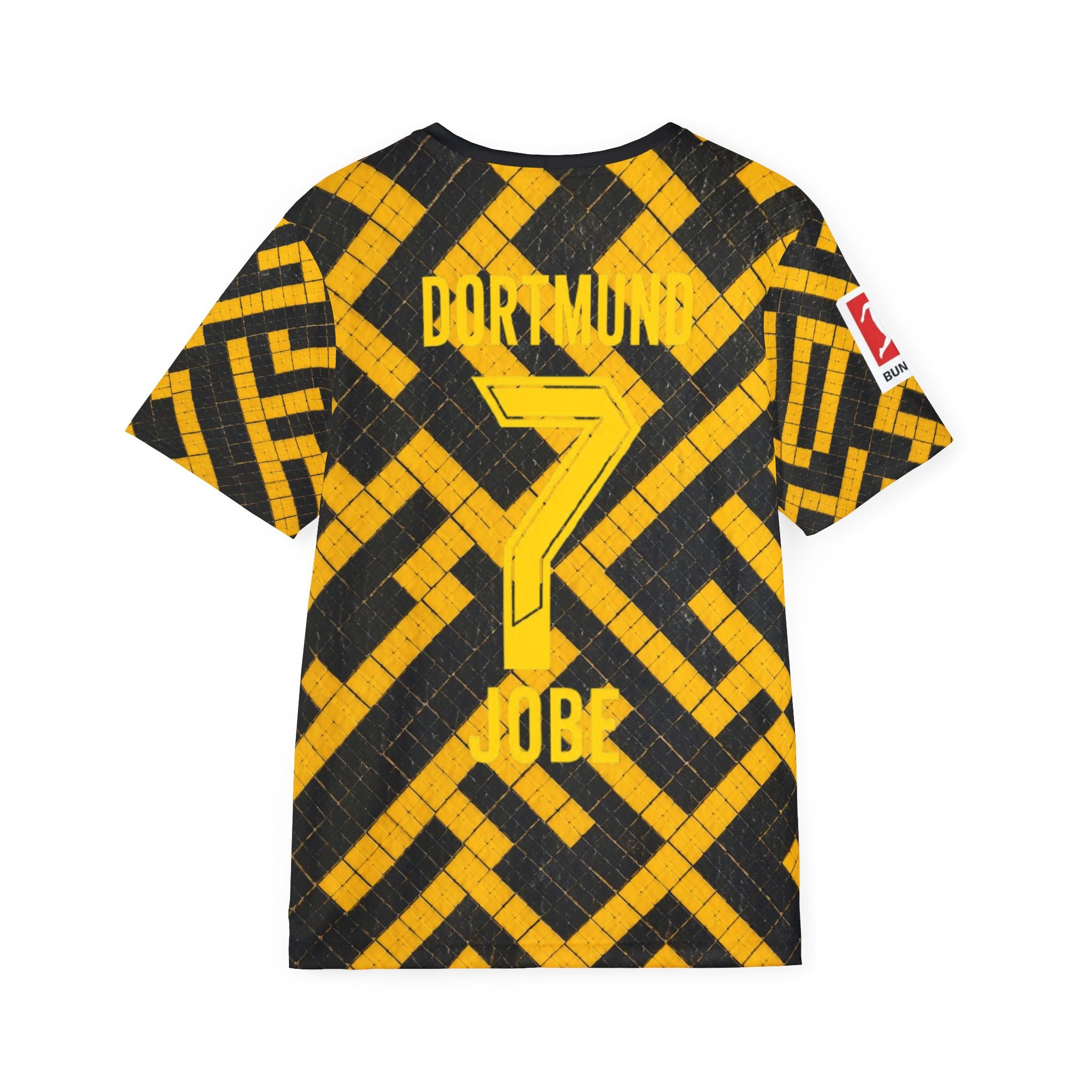 Men's Football Jersey — Dortmund Black & Yellow Geometric Kit with "7" Back