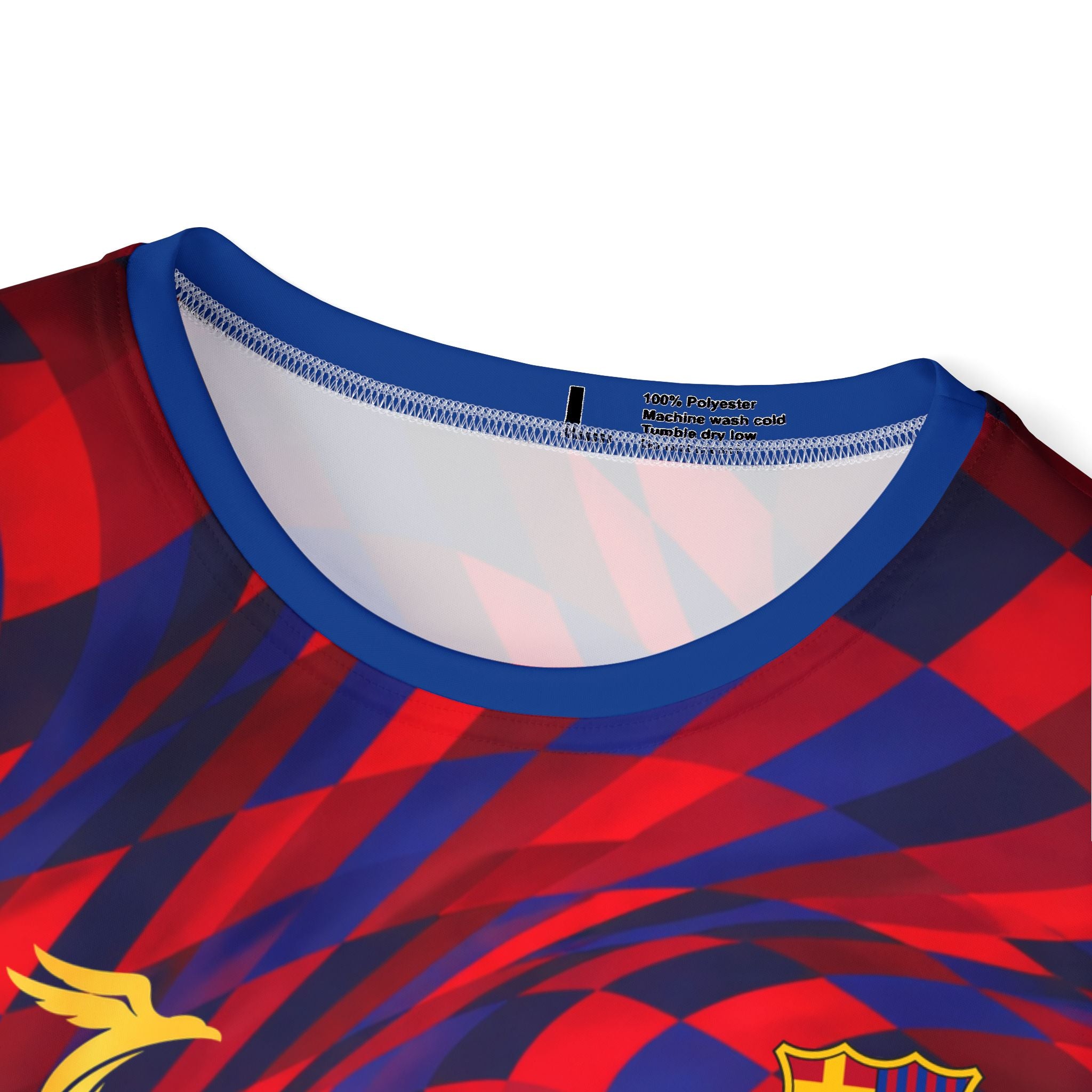Mosaic Barcelona Soccer Jersey — Men's Athletic Team Shirt with Crest and Sponsor Logo