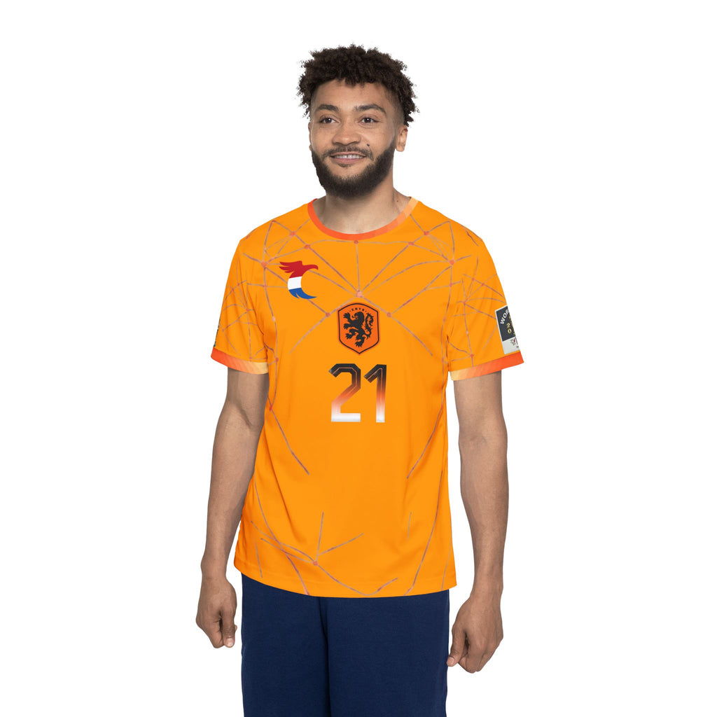 Netherlands Football Jersey — De Jong 21 Men's Soccer Shirt