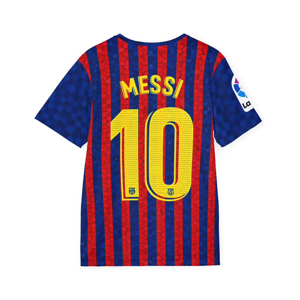 Vintage Messi Soccer Jersey — #10 Back Name Football Tee