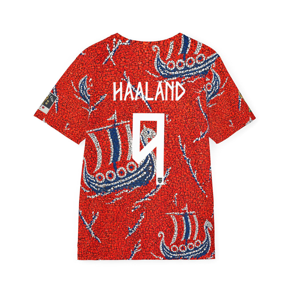 Viking Red Football Jersey — Haaland #9 All-Over Print