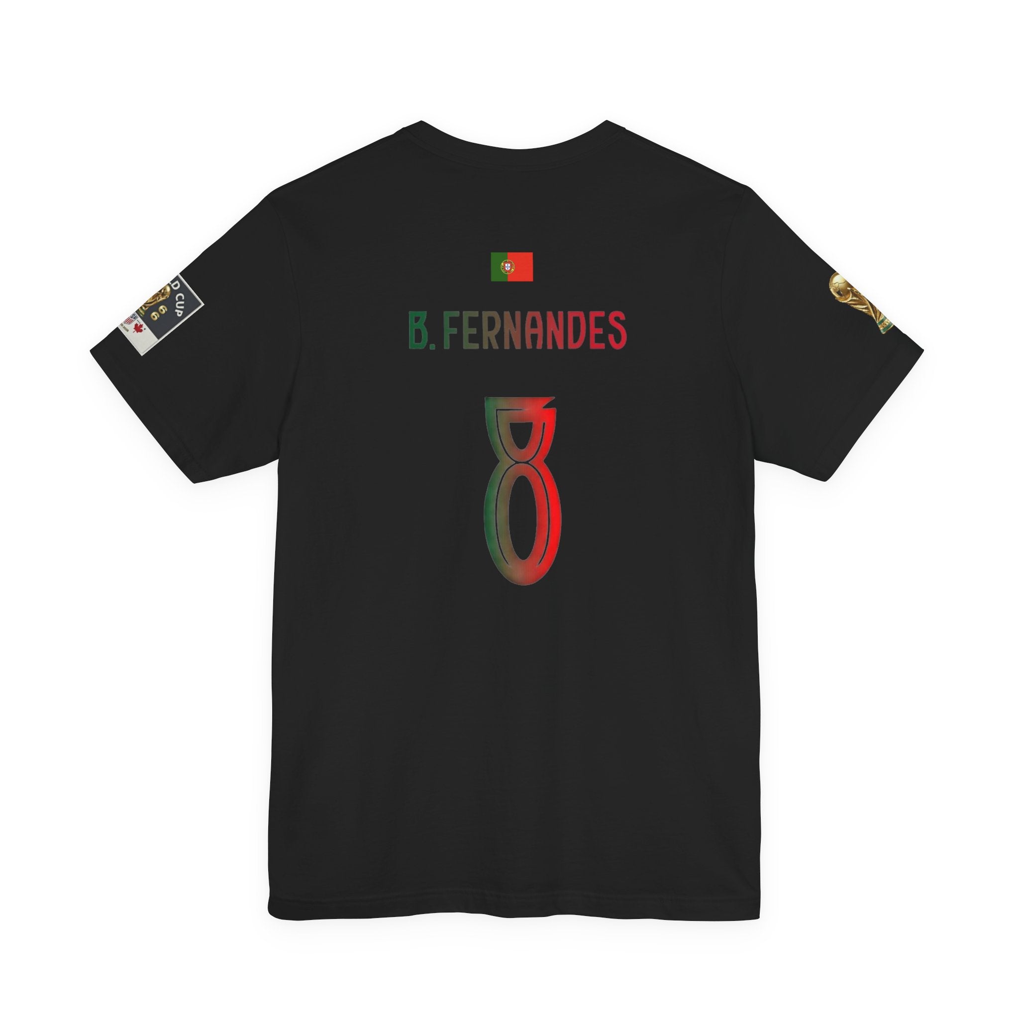 B. Fernandes Portugal Soccer Jersey Tee — Back Number 8 Football Fan Shirt