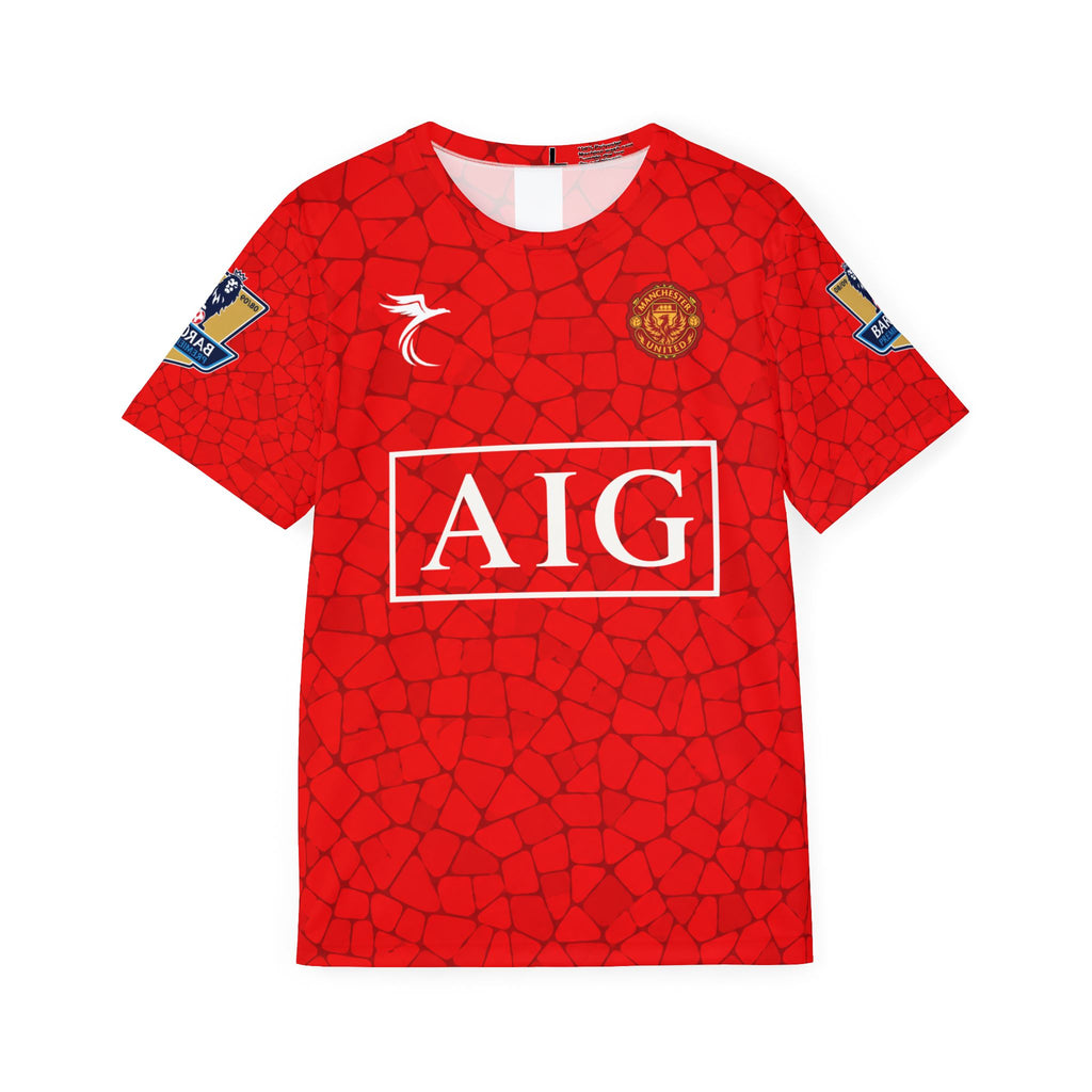 Men's Sports Jersey- Red Mosaic Ronaldo Manchester United 2008 Kit