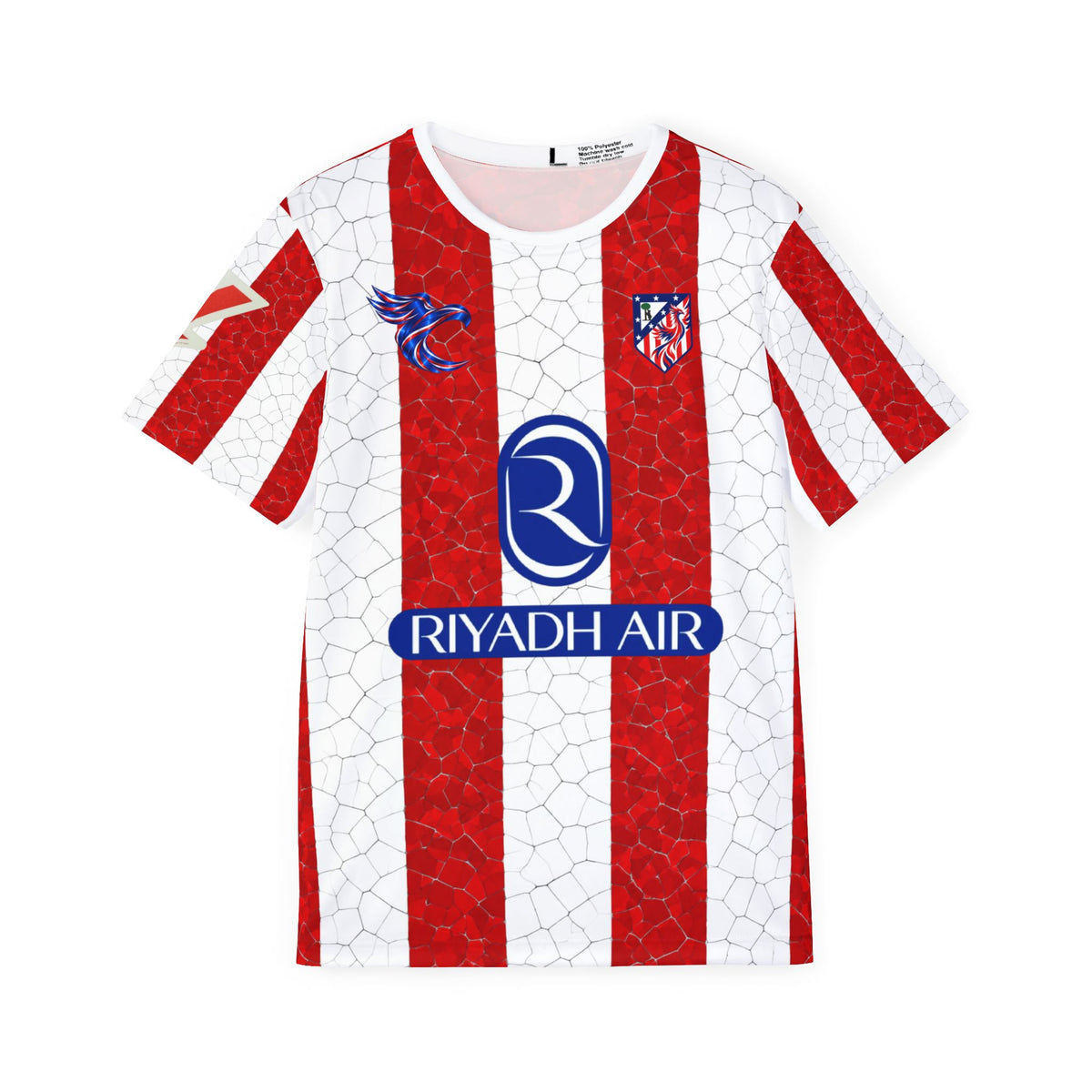 Atletico Red-White Striped Soccer Jersey — 'Lookman 11' Fan Shirt