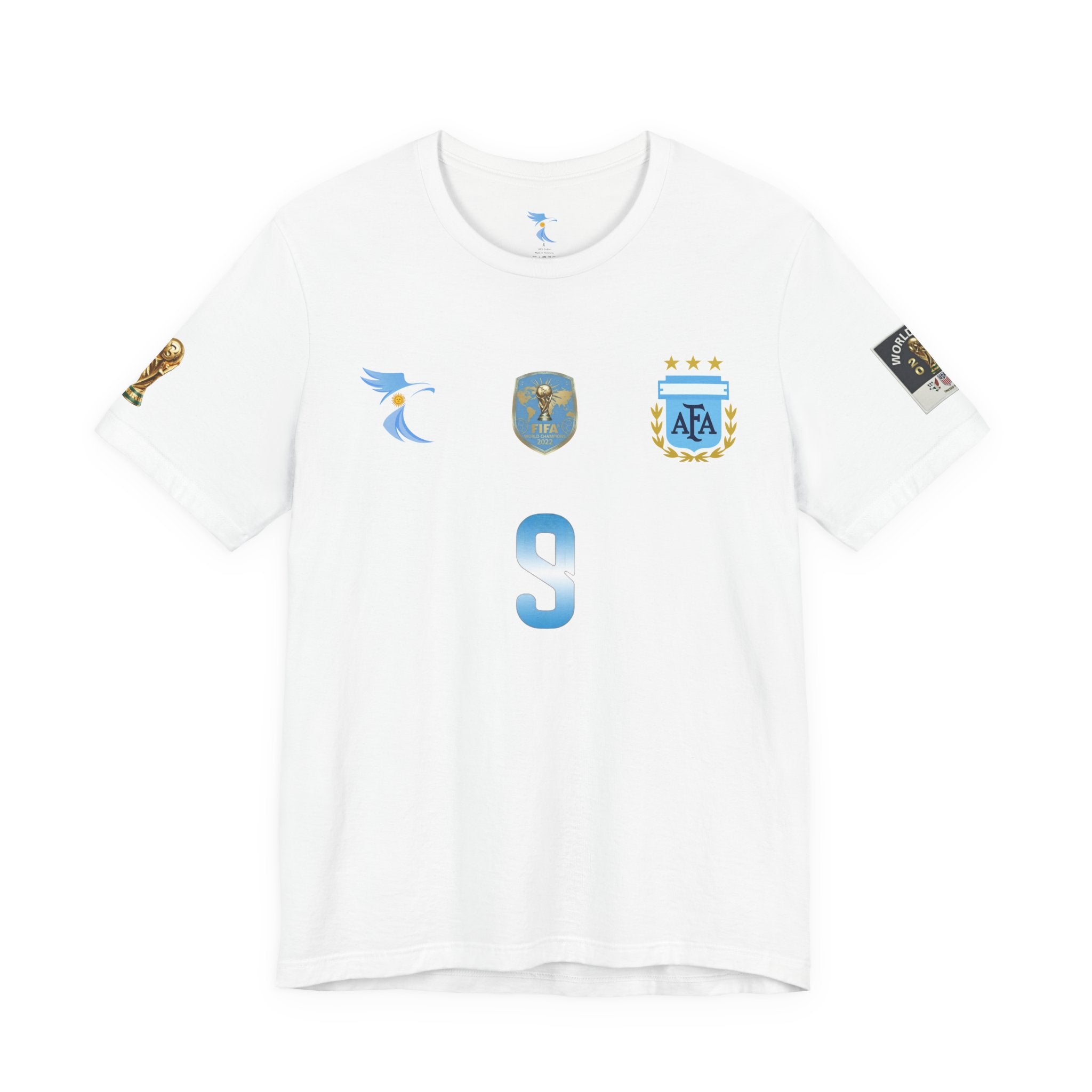 Argentina Alverez #9 Jersey Tee — J. Álvarez #9 Replica Football Shirt
