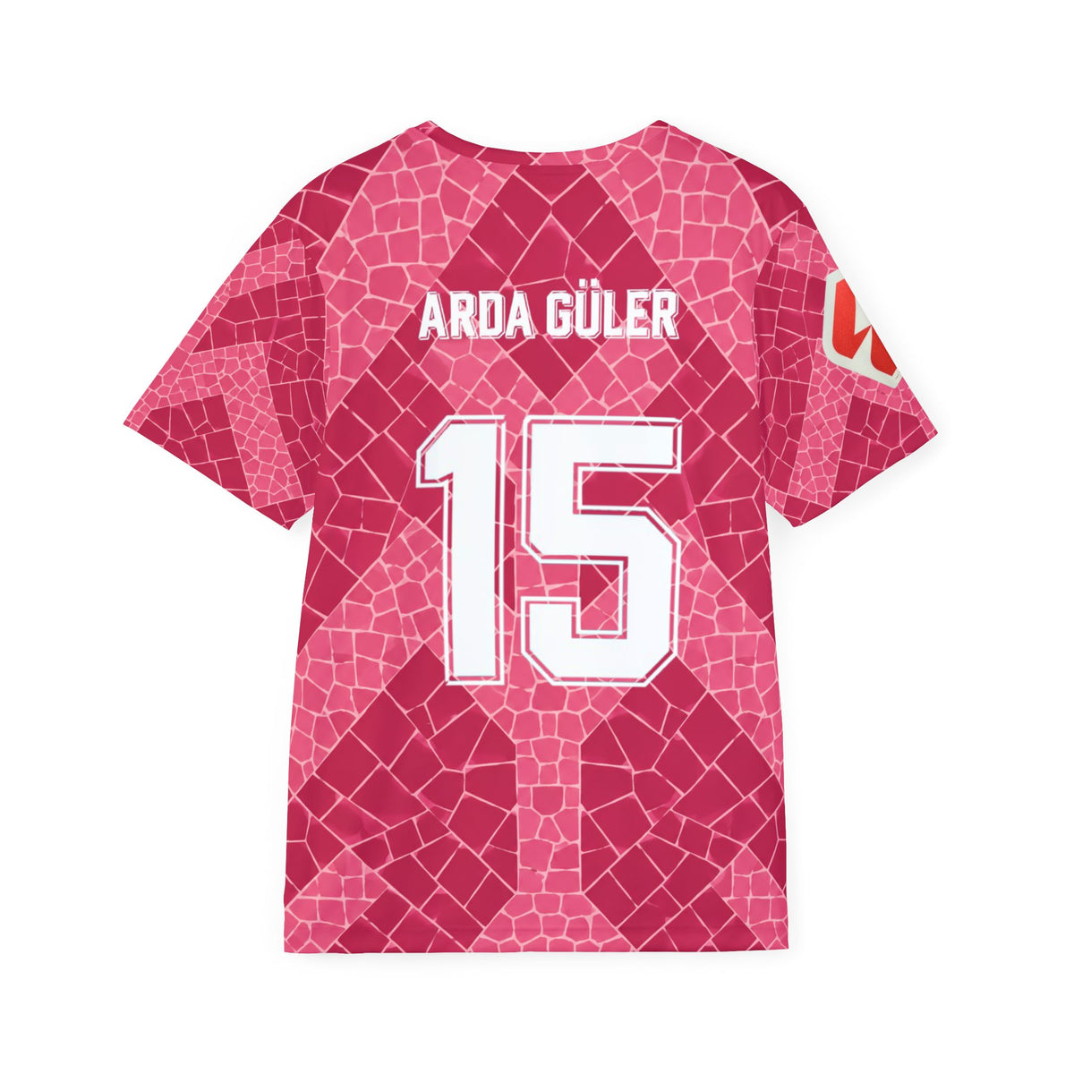 Pink Mosaic Soccer Jersey — Arda Güler #15 Replica