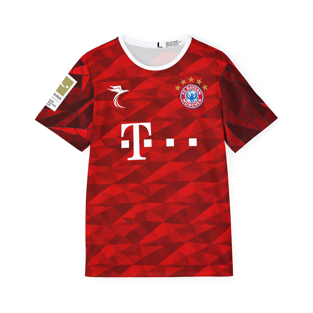 Lewandowski #9 Red Mosaic Soccer Jersey