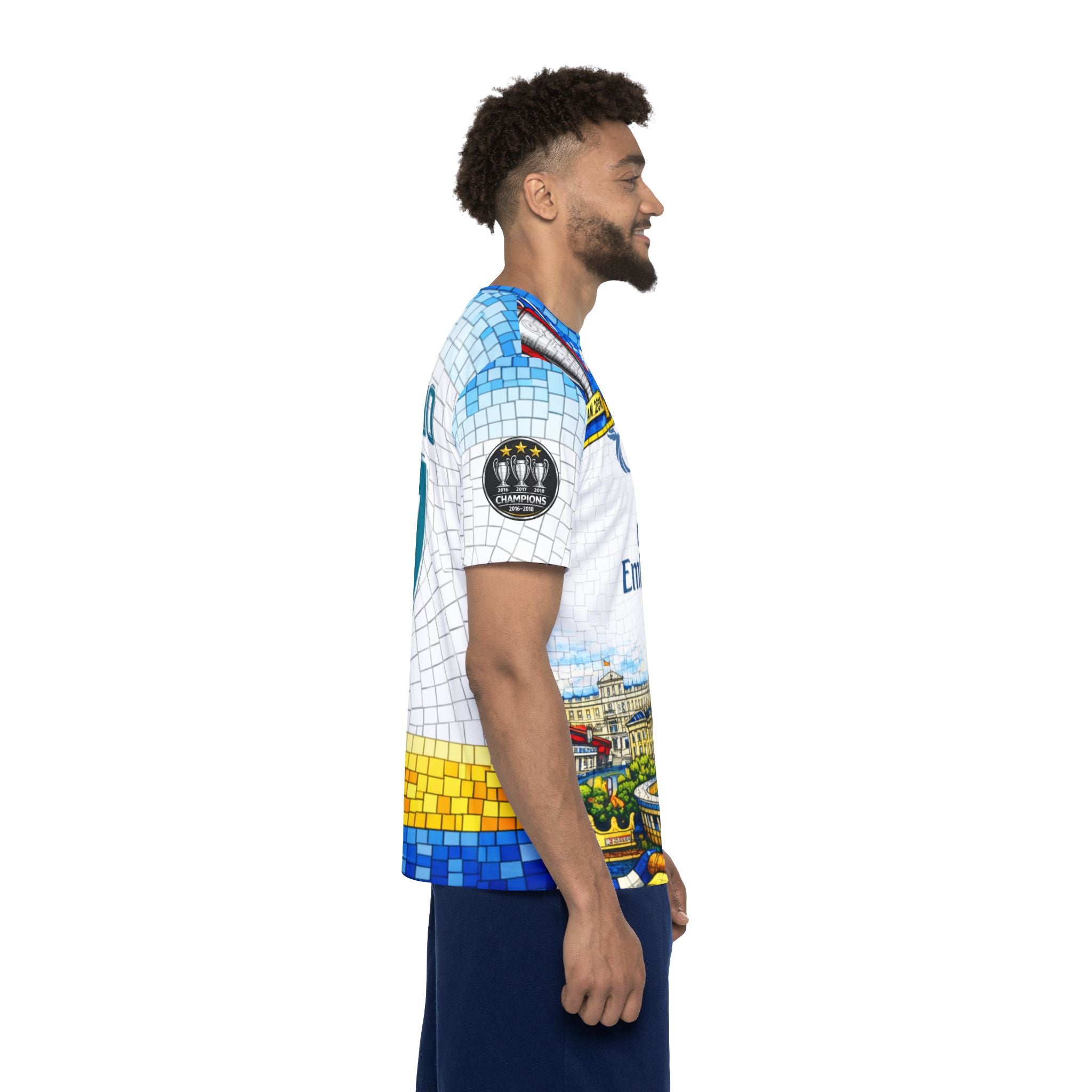 Ronaldo 7 Mosaic Soccer Jersey — Fly Emirates Football Shirt