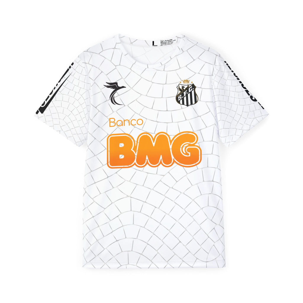 Men’s Sports Jersey — White Mosaic 2011 Santos Neymar Jr Kit