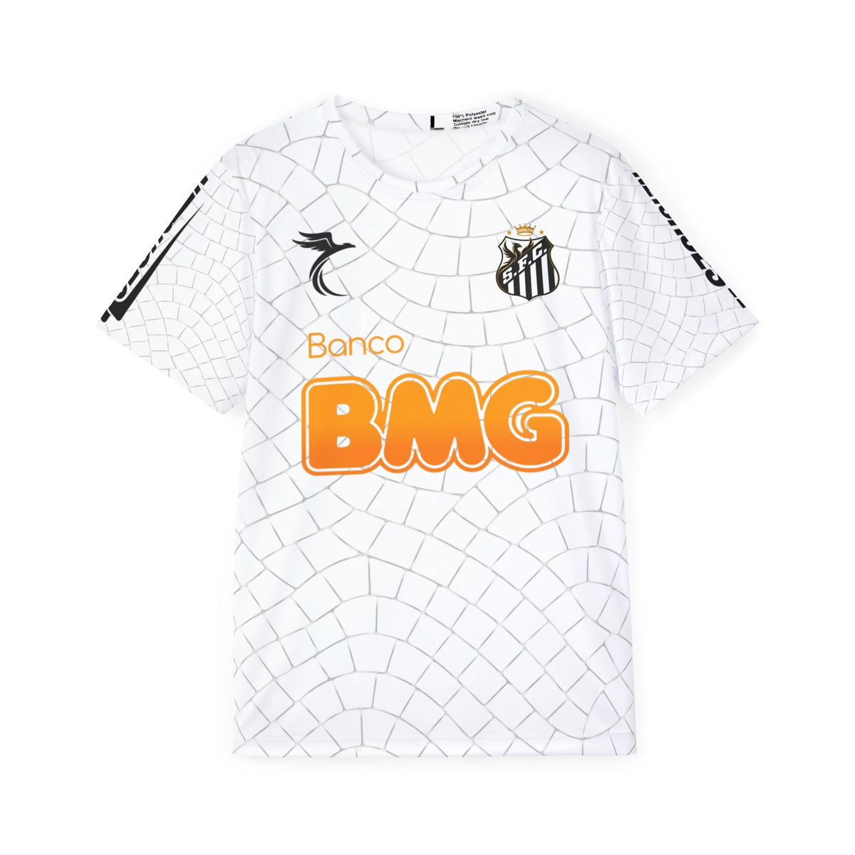Men’s Sports Jersey — White Mosaic 2011 Santos Neymar Jr Kit