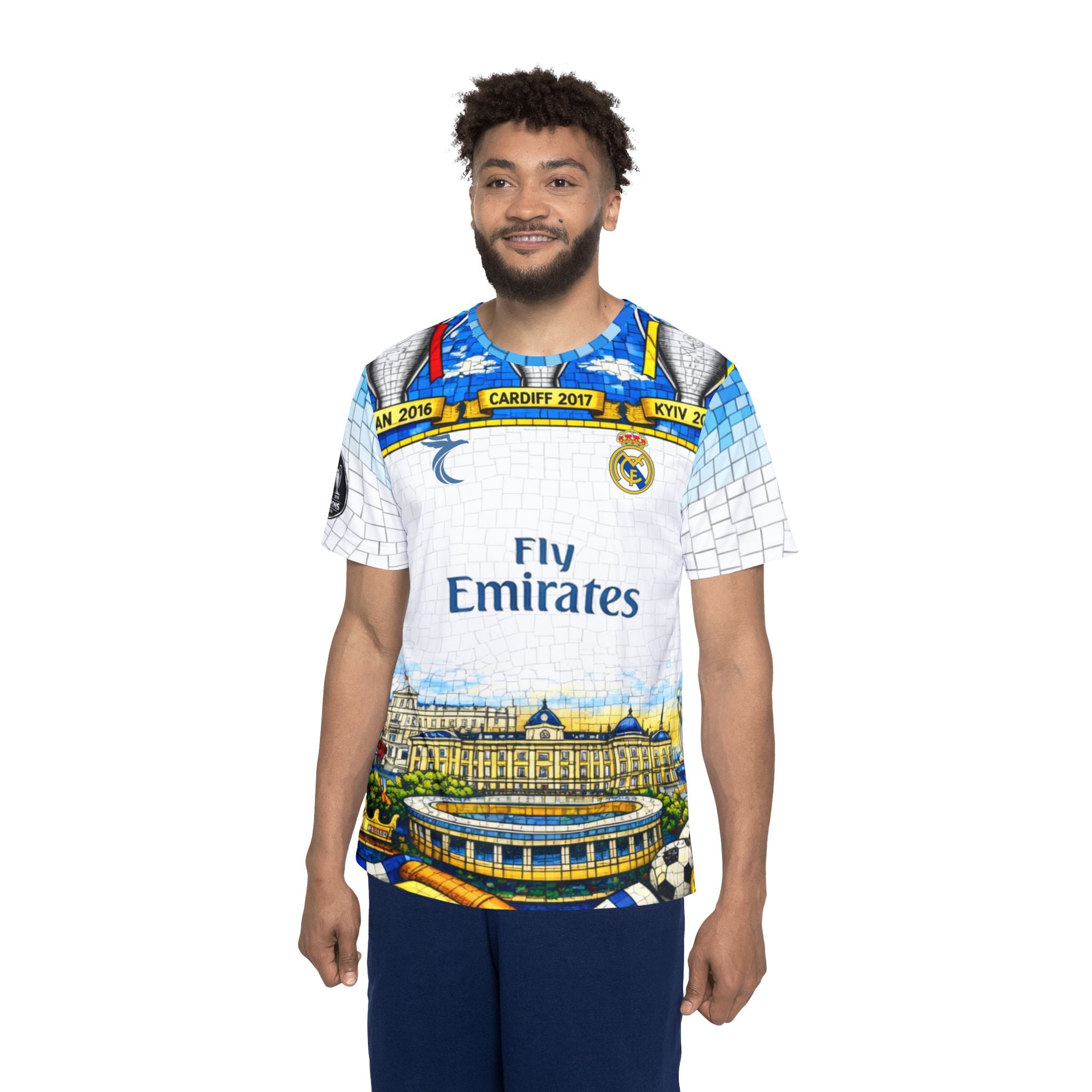 Ronaldo 7 Mosaic Soccer Jersey — Fly Emirates Football Shirt