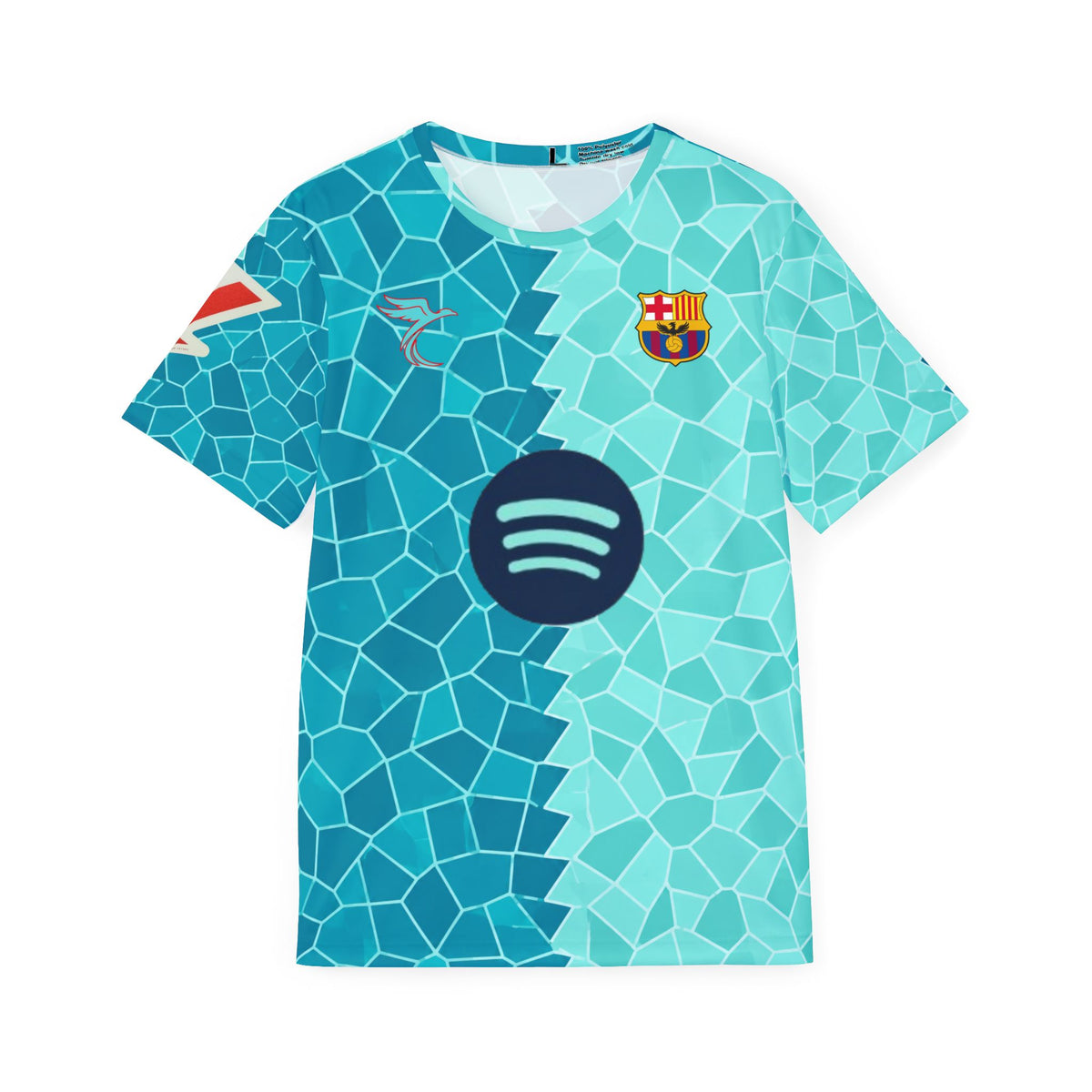 Barcelona-Inspired Mosaic Soccer Jersey — Personalized "Fermín 7"