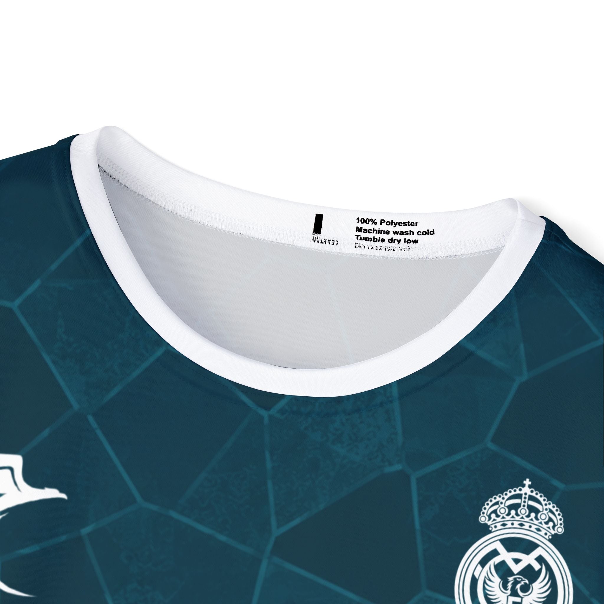 Soccer Jersey — Navy Mosaic Football Shirt with Number 7