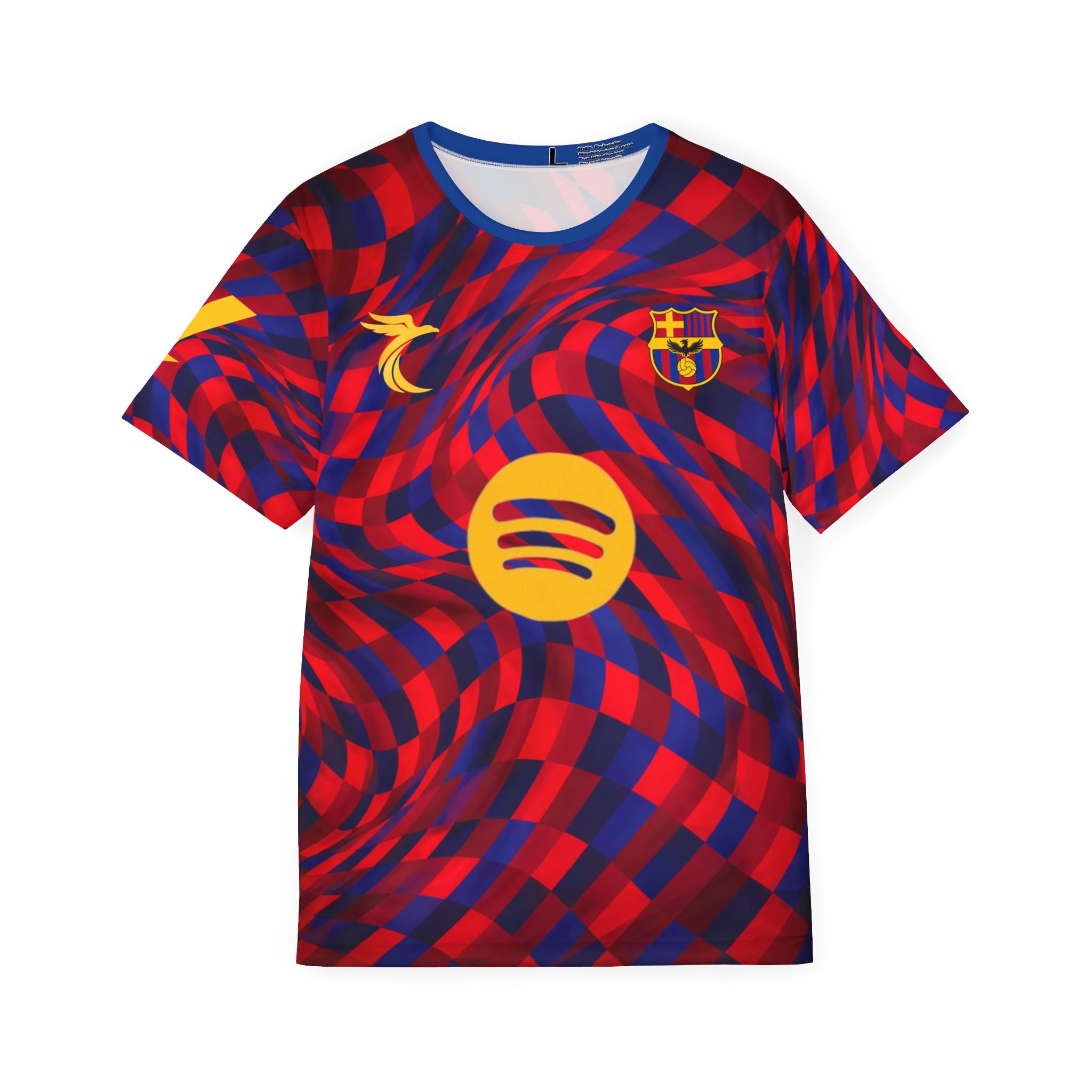Mosaic Barcelona Soccer Jersey — Men's Athletic Team Shirt with Crest and Sponsor Logo