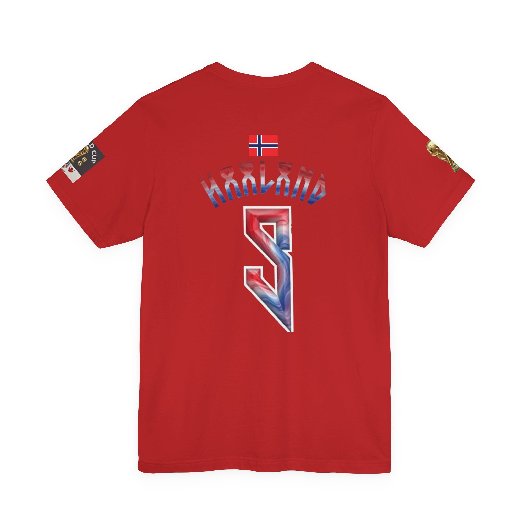Haaland #9 World Cup Norway Jersey T‑Shirt — Norwegian Flag Emblem Tee for Travel & Heritage