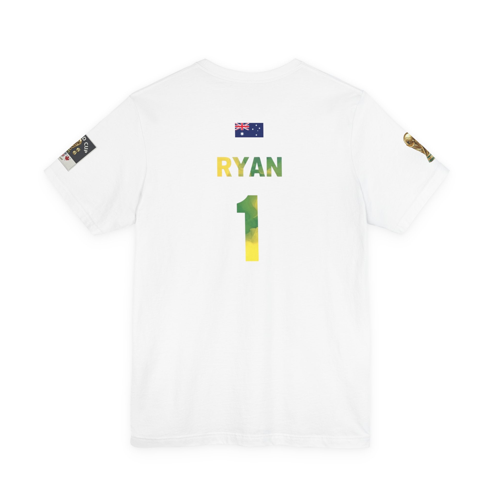 Aussie Matt Ryan Goalkeeper jersey  Tee – Personalized 'Ryan' Number 1 Australia Crest