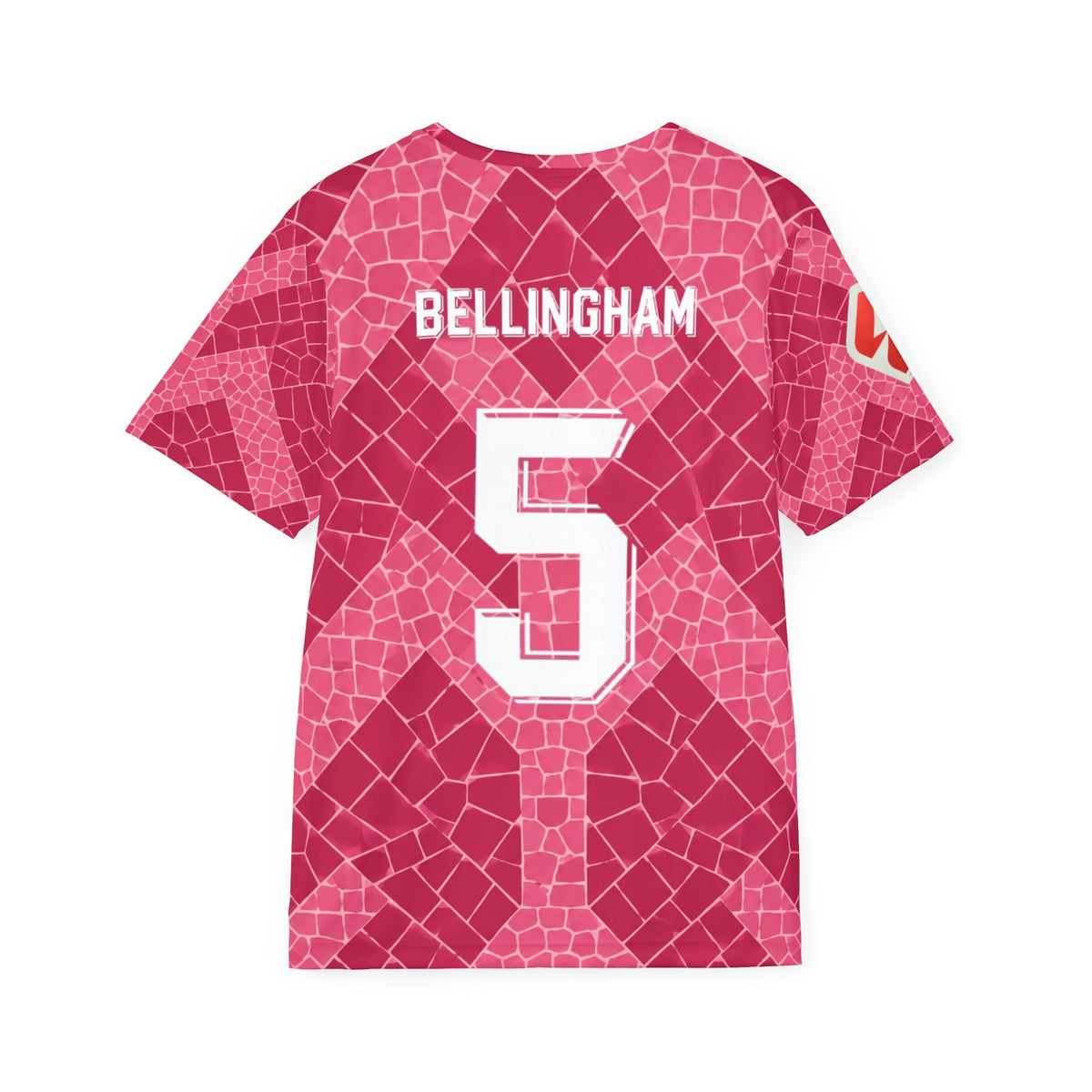 Pink Soccer Jersey - 'BELLINGHAM 5' All-Over Print Fan Shirt
