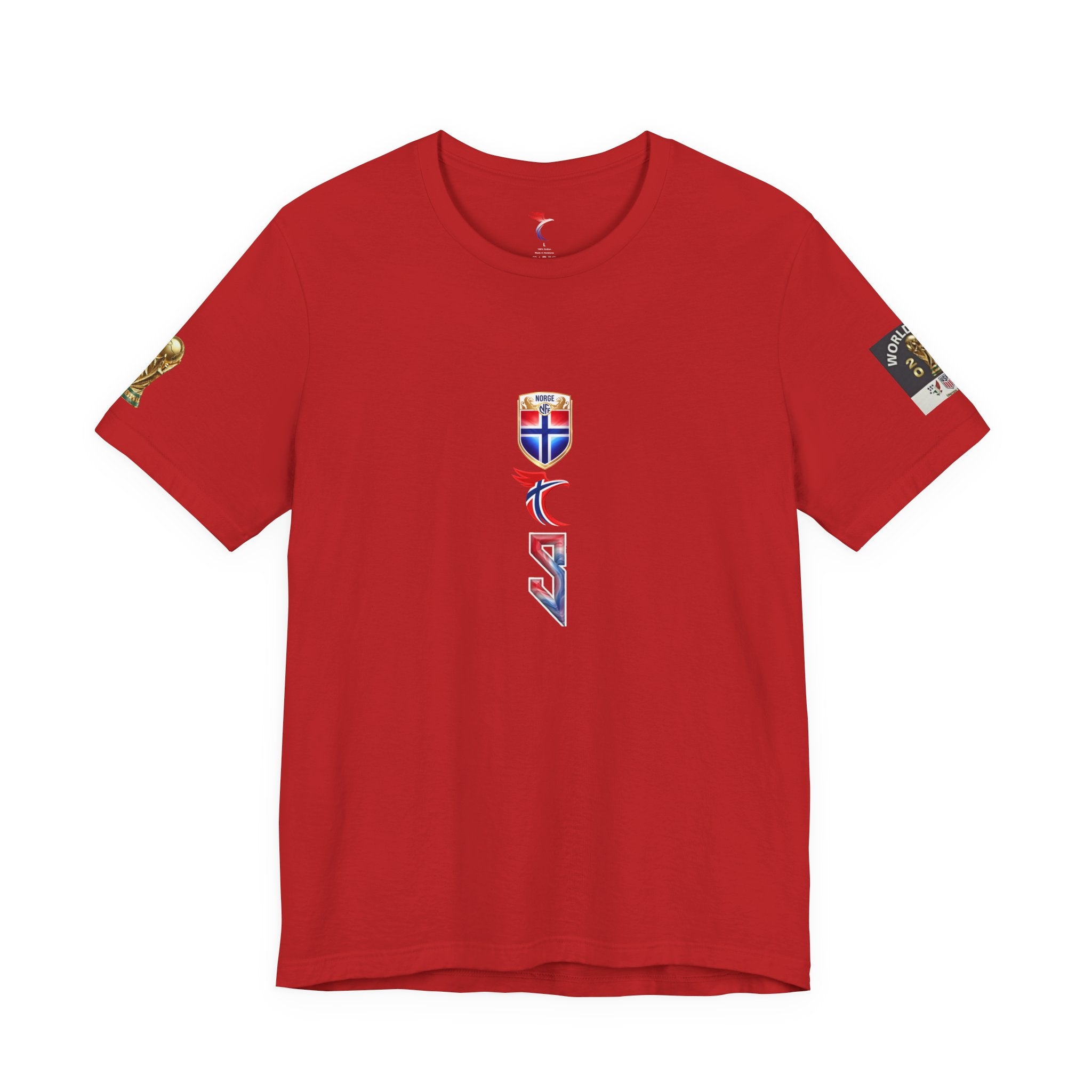 Haaland #9 World Cup Norway Jersey T‑Shirt — Norwegian Flag Emblem Tee for Travel & Heritage