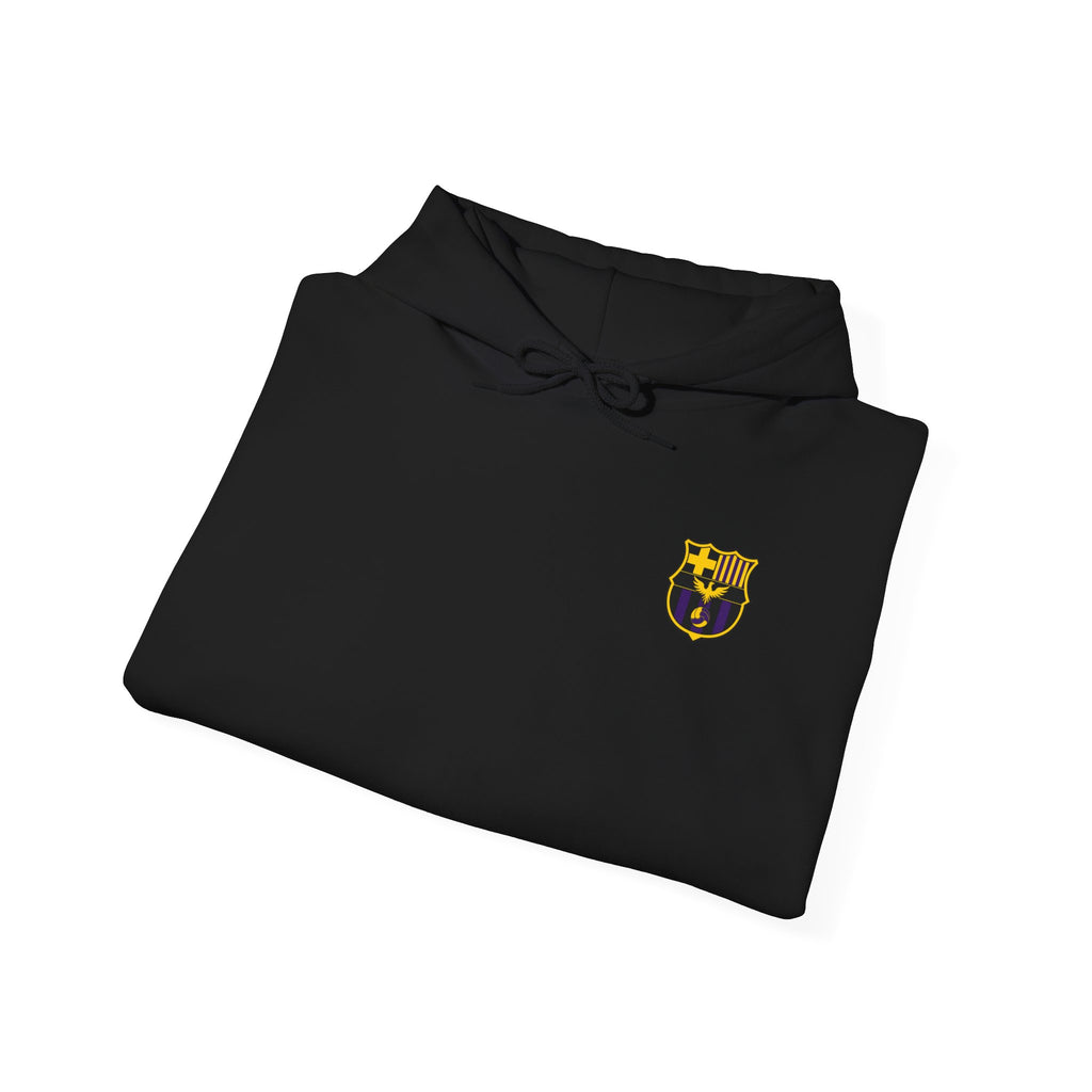 Barcelona Jersey  Hoodie – Custom "10" Back Name (Lamine Jamal) – Black & Gold Fan Pullover