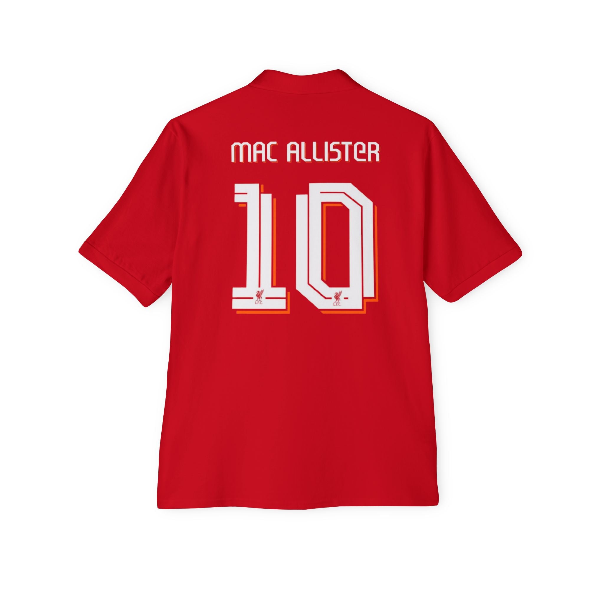 Liverpool-Inspired Men's Polo — 'Mac Allister 10' Embroidered Football Polo
