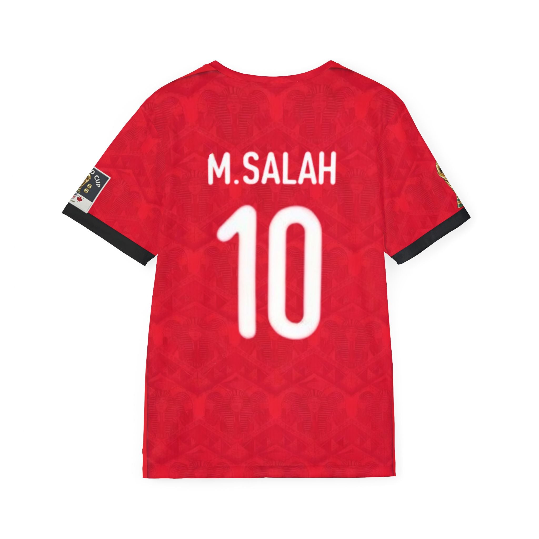 Men's Red Soccer Jersey — M. Salah #10 Replica Football Shirt